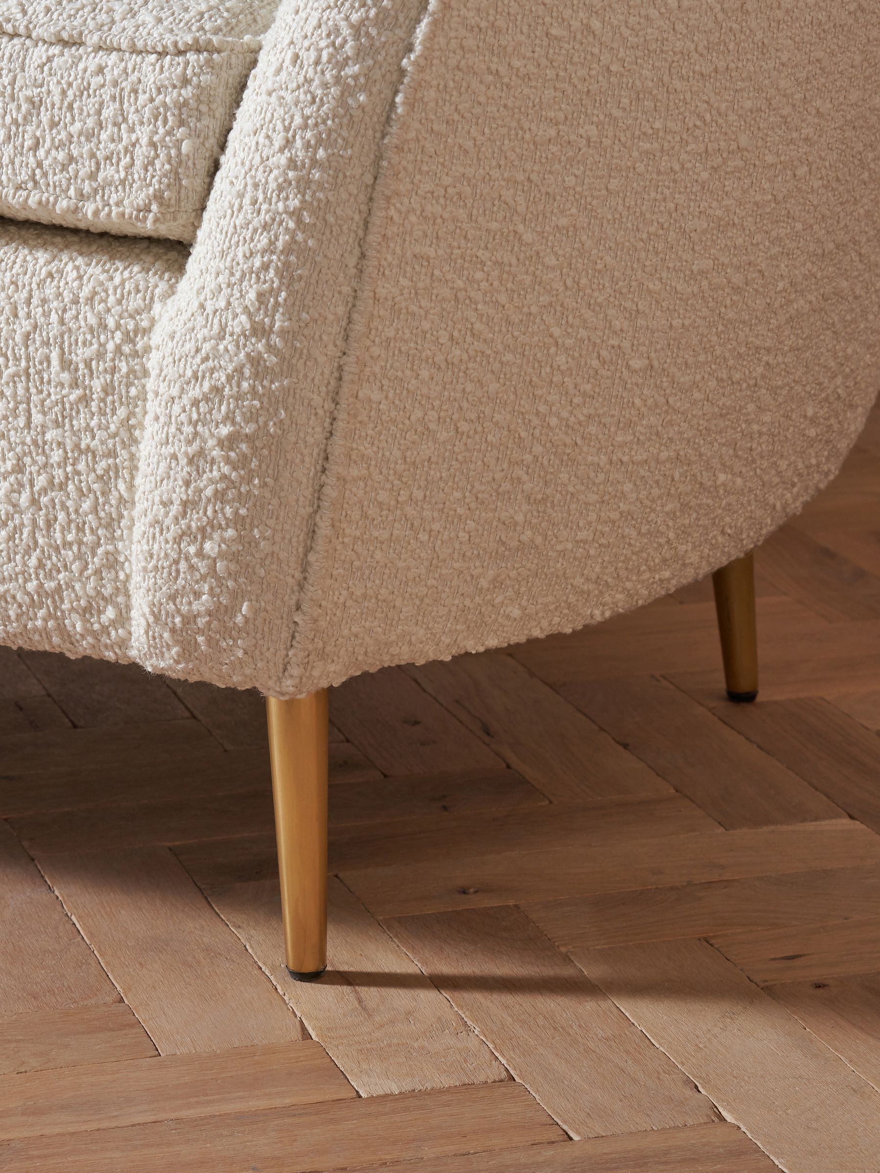Kooper 2 Seater Sofa in Soft Boucle Paper White - Image 4 of 7