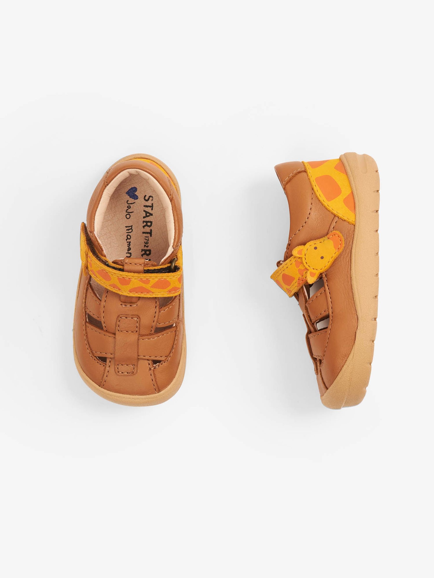 Tan Kids' Start-Rite Giraffe First Steps Closed Toe Shoes - Image 4 of 4
