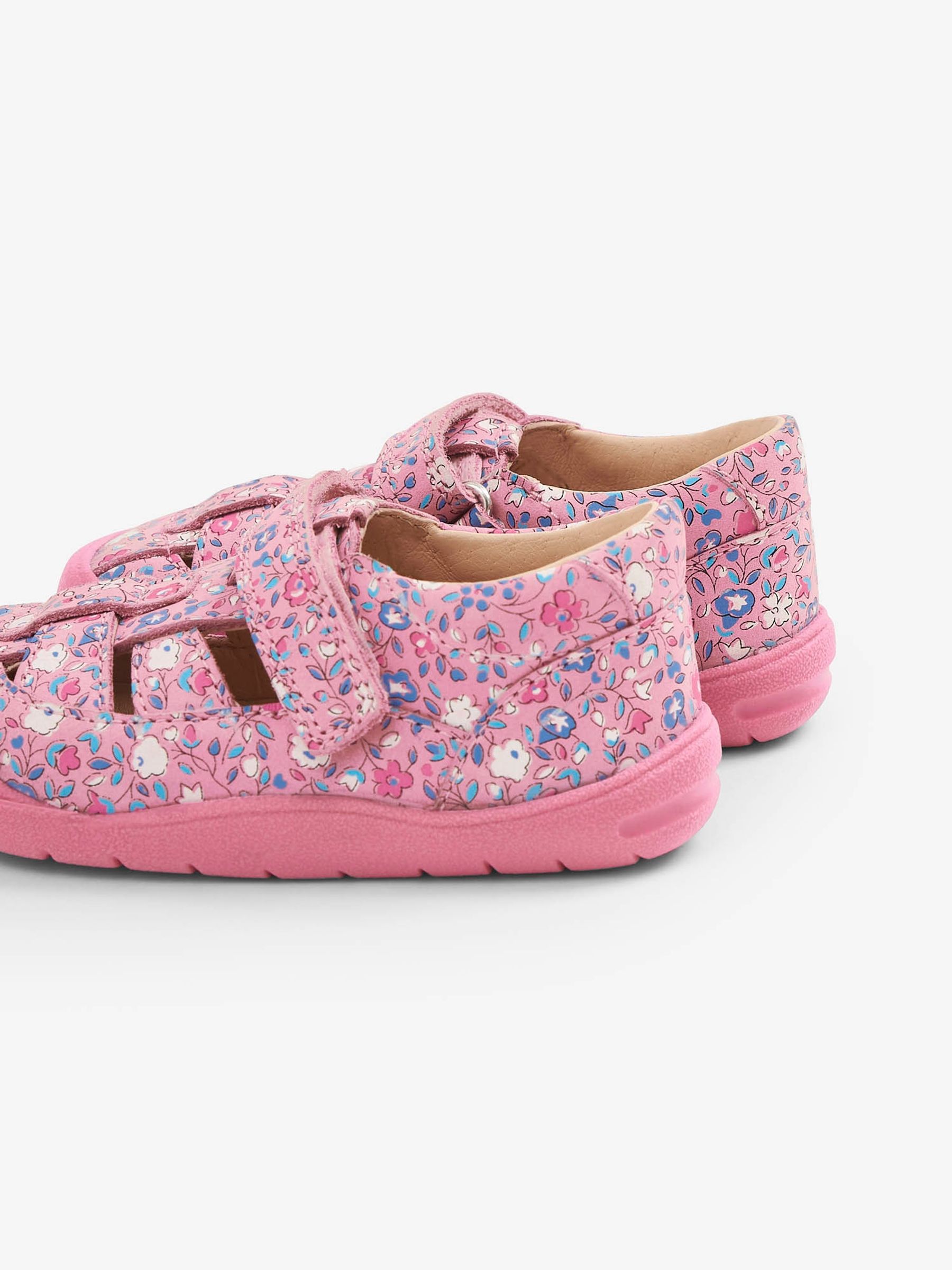 Pink Start-Rite Floral First Steps Closed Toe Sandals - Image 4 of 4