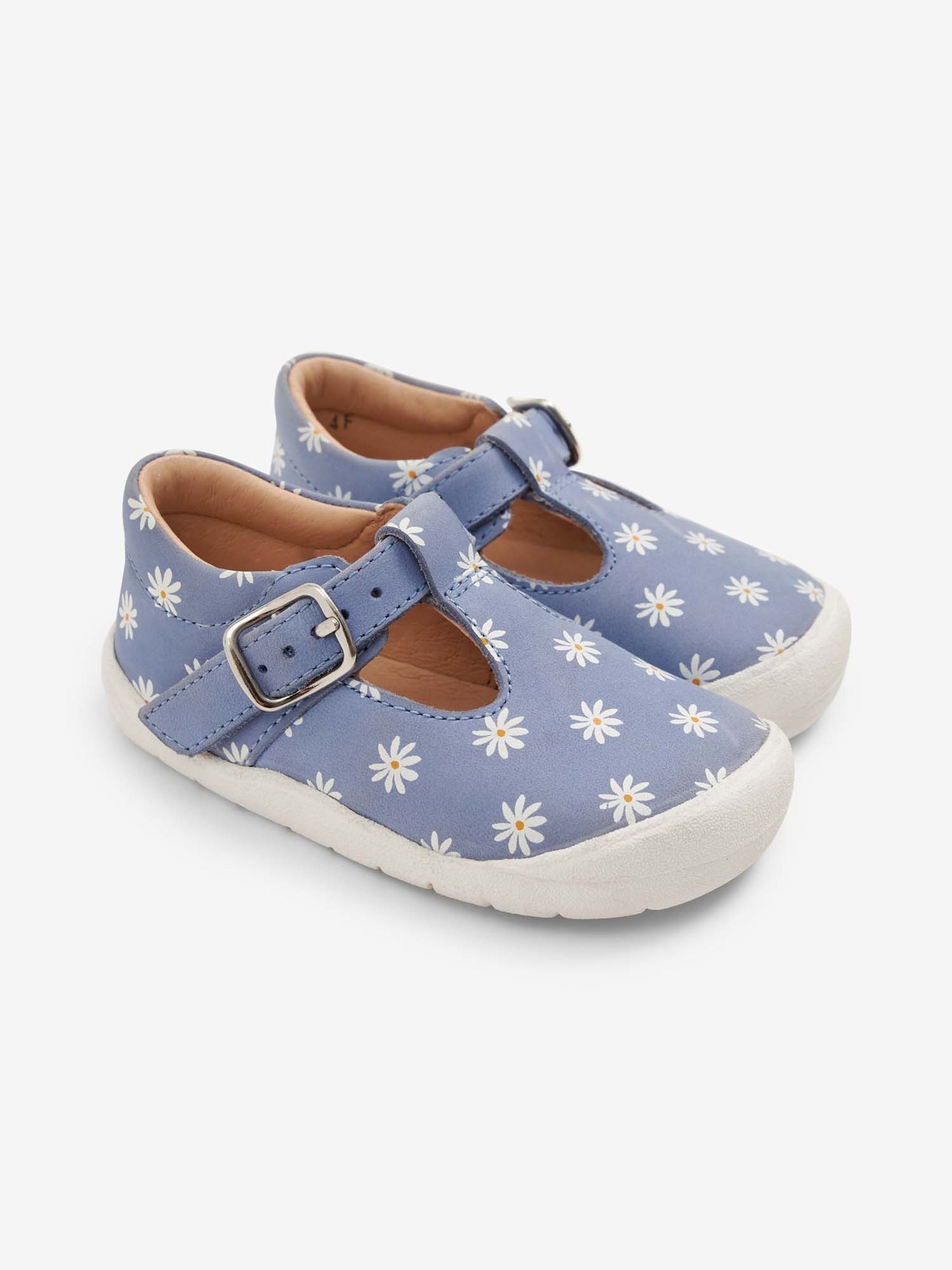 Blue Girls' Start-Rite Daisy T-Bar First Walker Shoes - Image 1 of 4