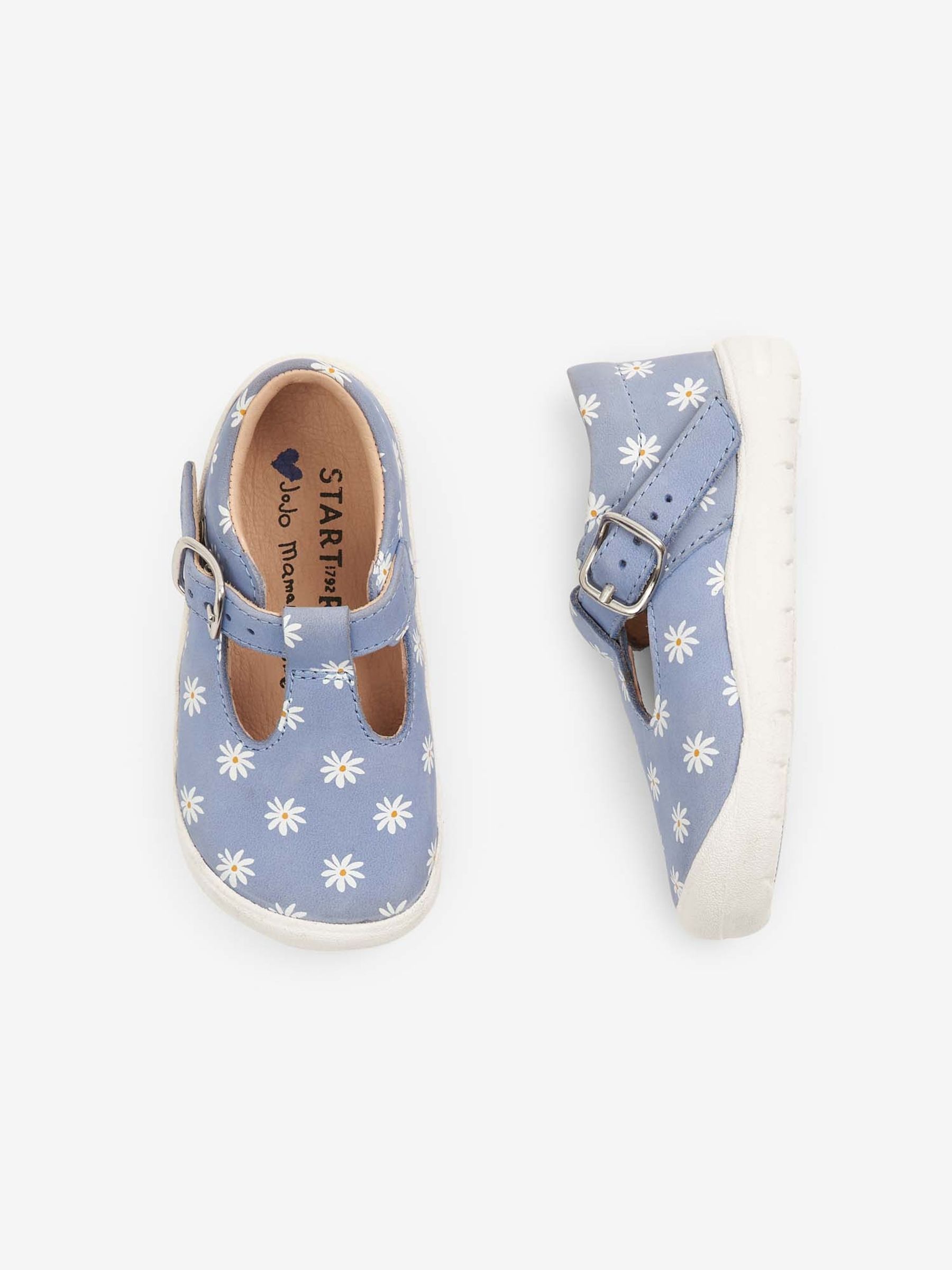 Blue Girls' Start-Rite Daisy T-Bar First Walker Shoes - Image 3 of 4