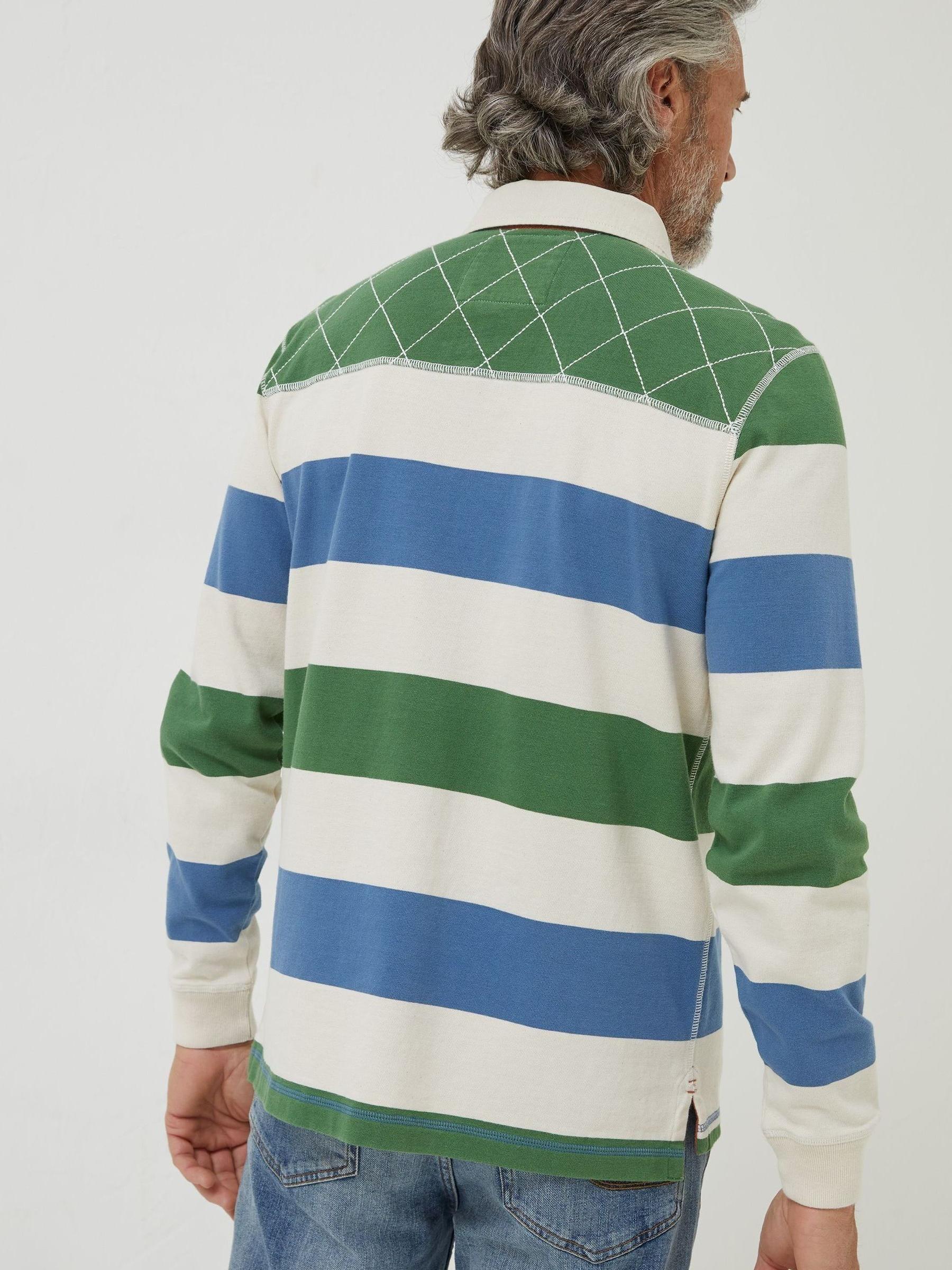 Green Block Stripe Rugby Shirt - Image 2 of 5