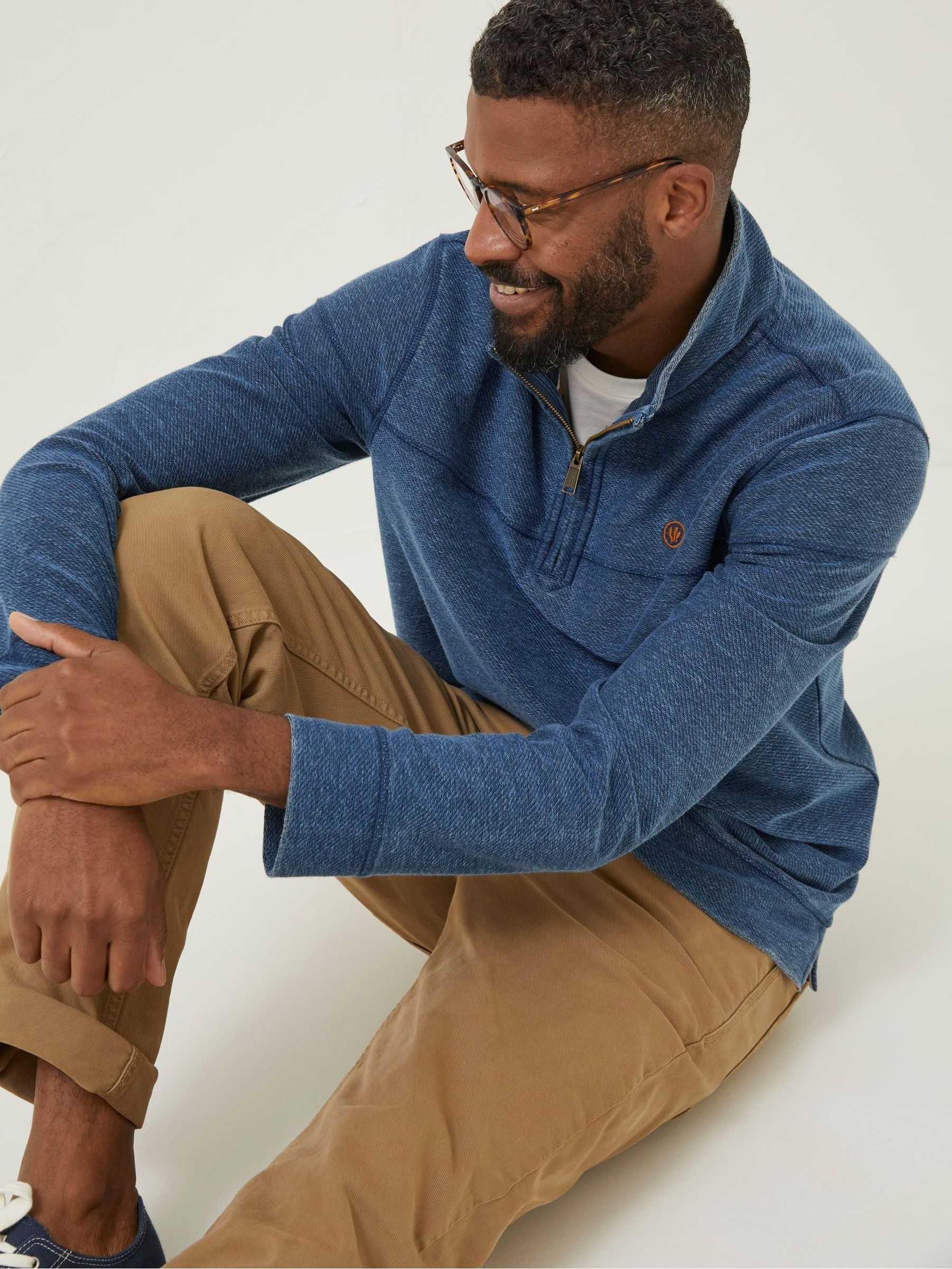 Blue Half Neck Sweatshirt - Image 3 of 5