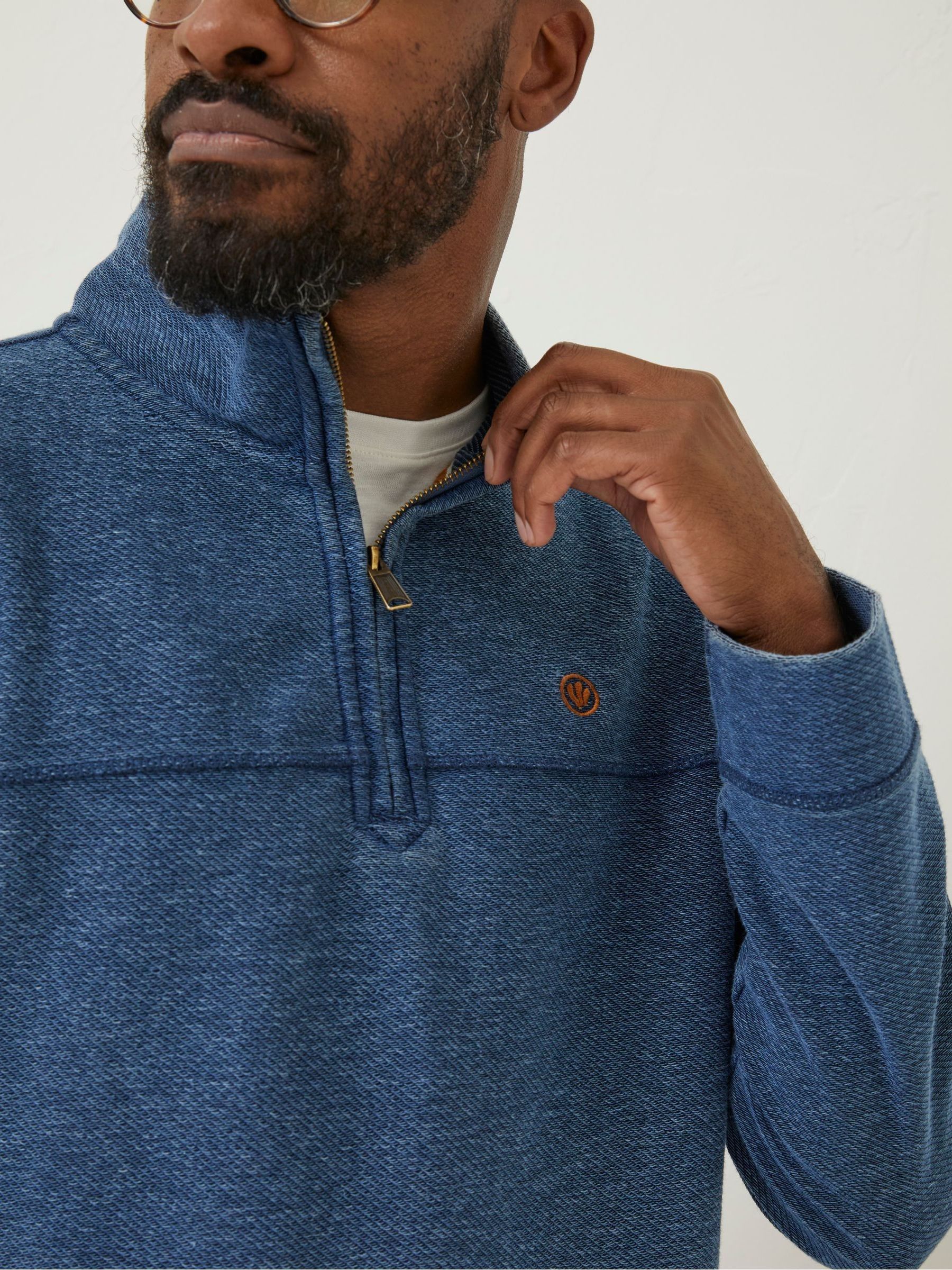 Blue Half Neck Sweatshirt - Image 4 of 5