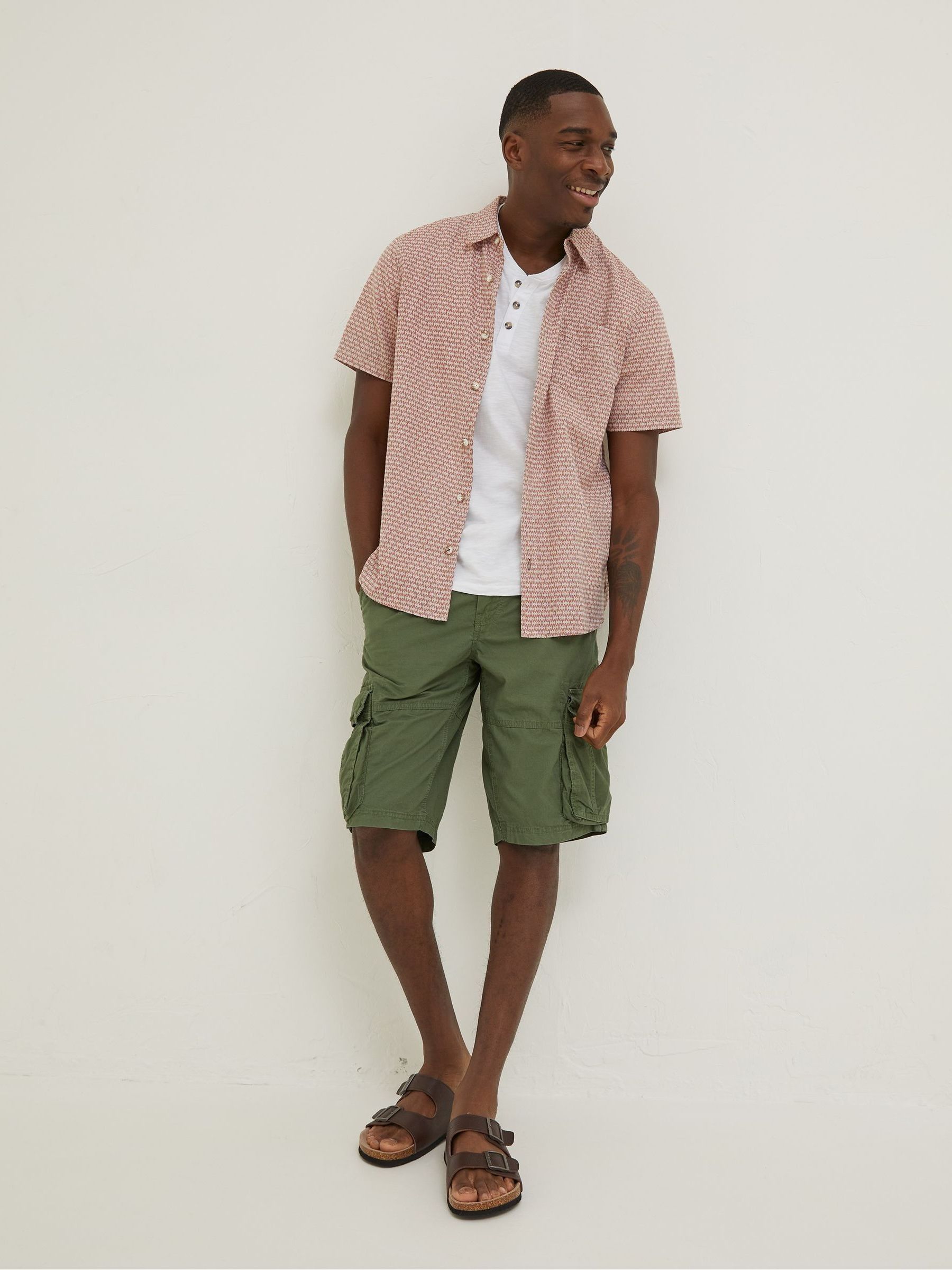 Red Geo Print Shirt - Image 1 of 5