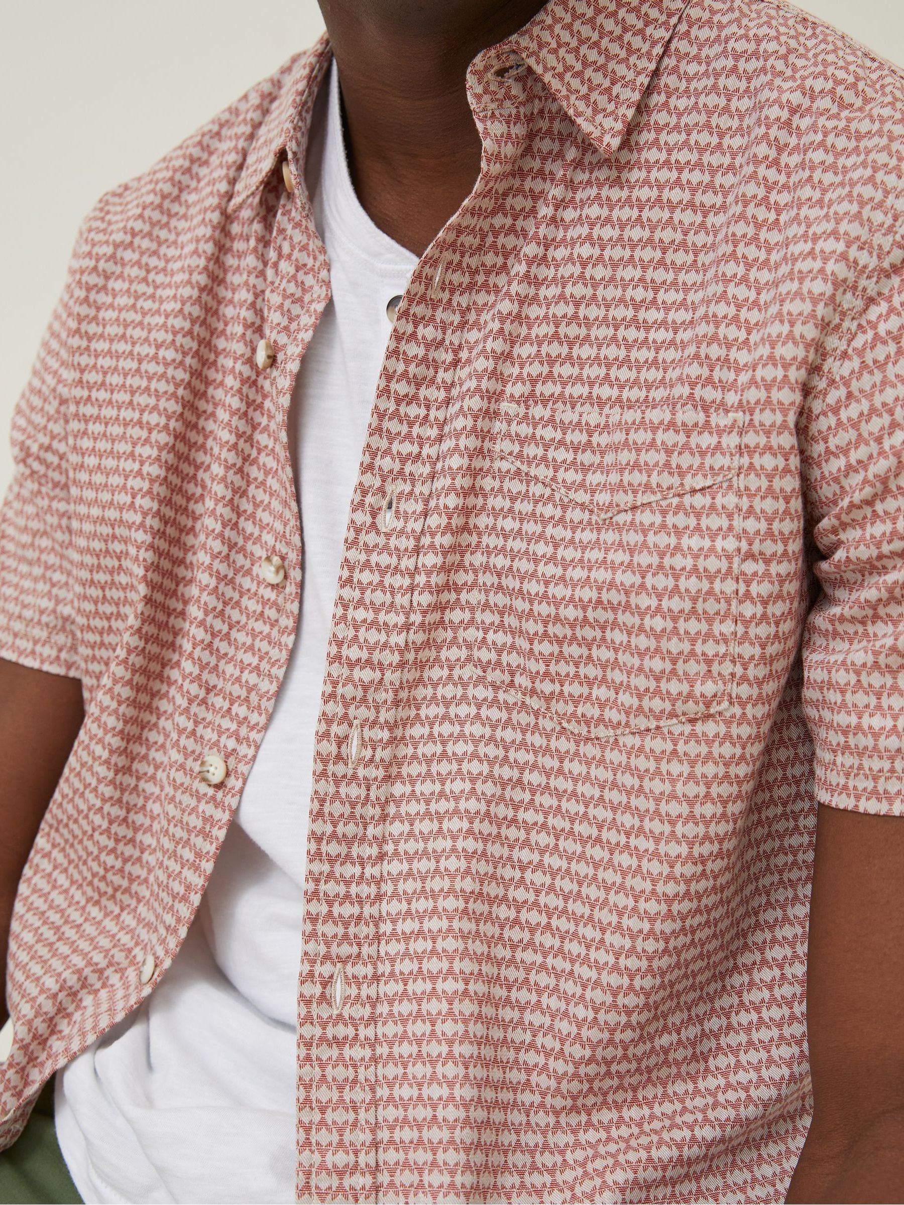 Red Geo Print Shirt - Image 4 of 5