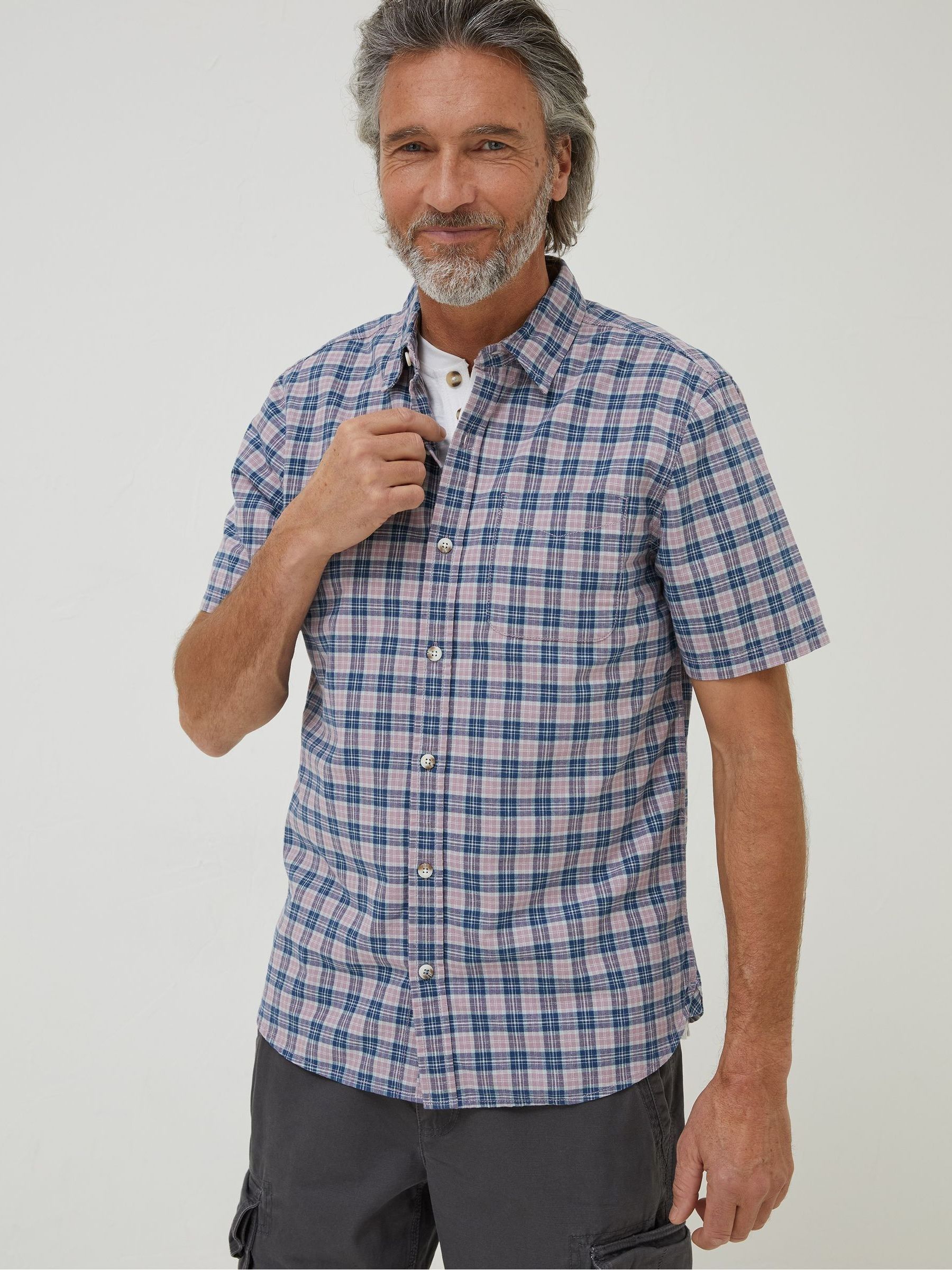 Purple Galston Check Shirt - Image 1 of 6