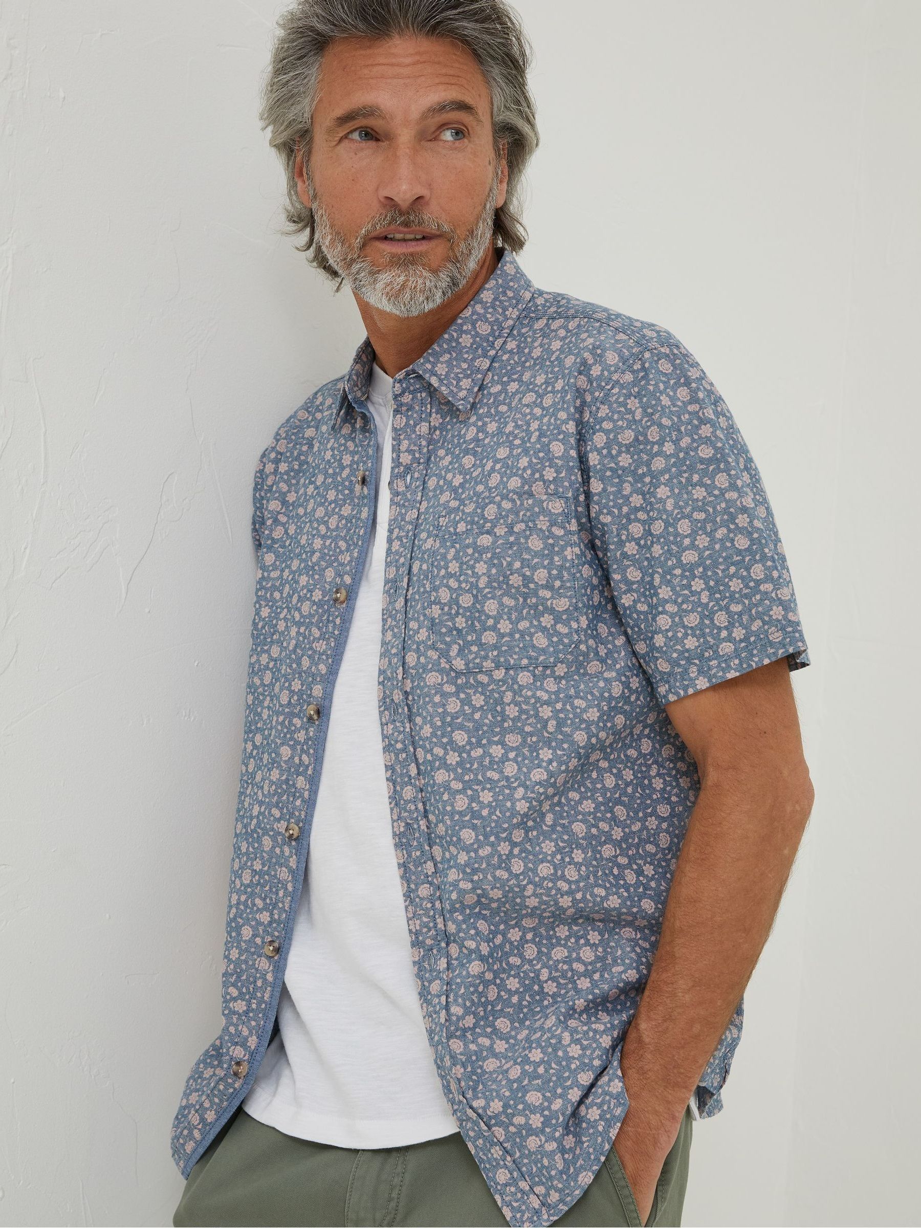 Pink Floral Print Shirt - Image 1 of 4