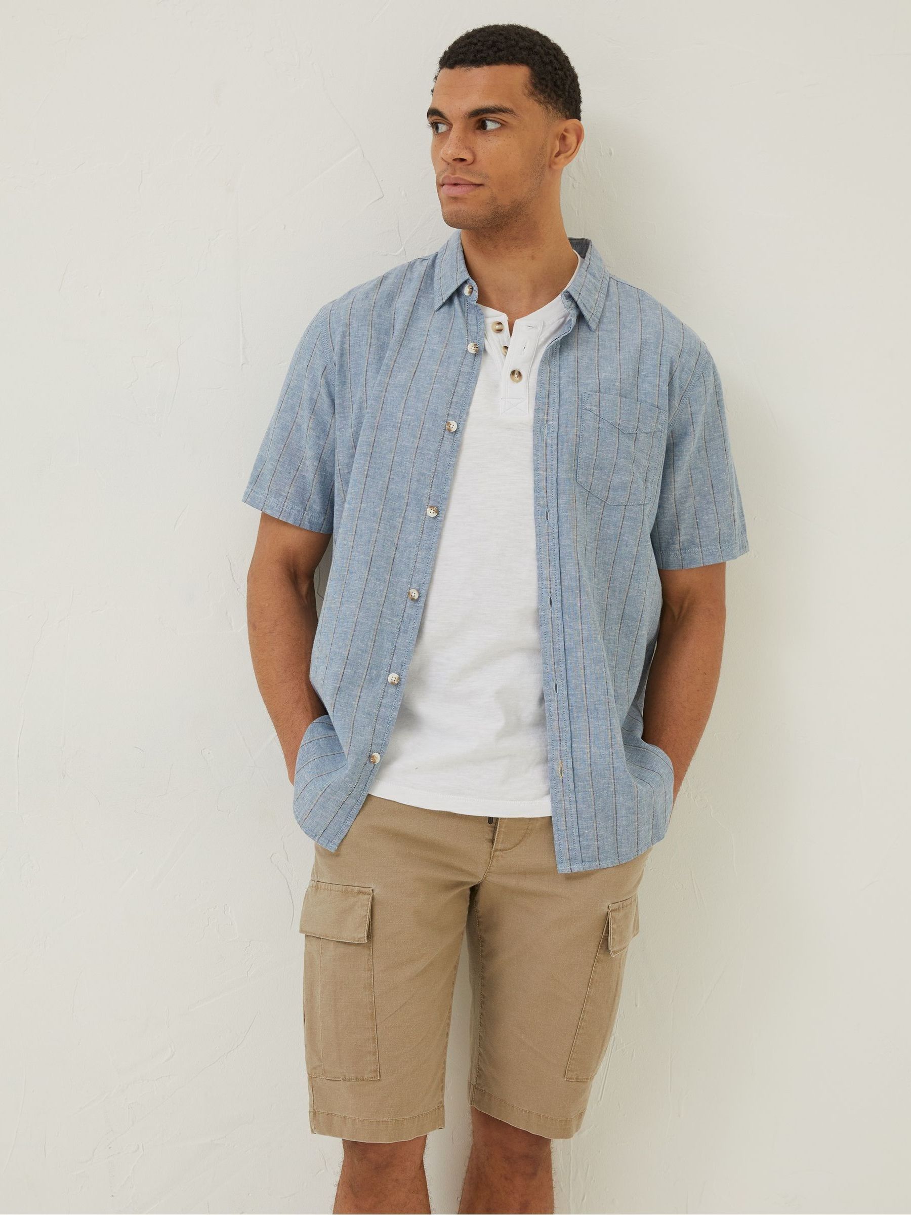 Blue Buriton Striped Shirt - Image 1 of 5