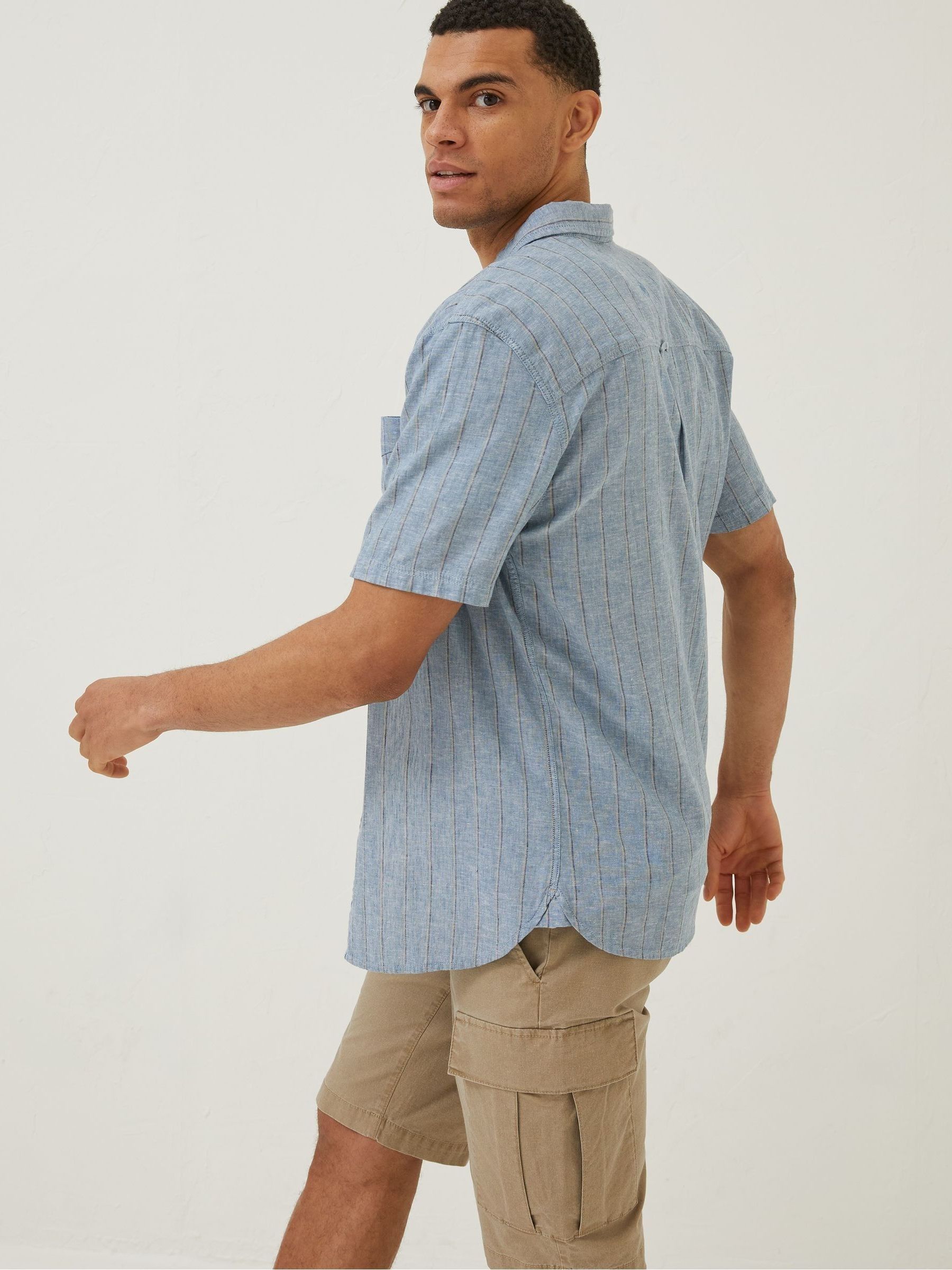 Blue Buriton Striped Shirt - Image 2 of 5