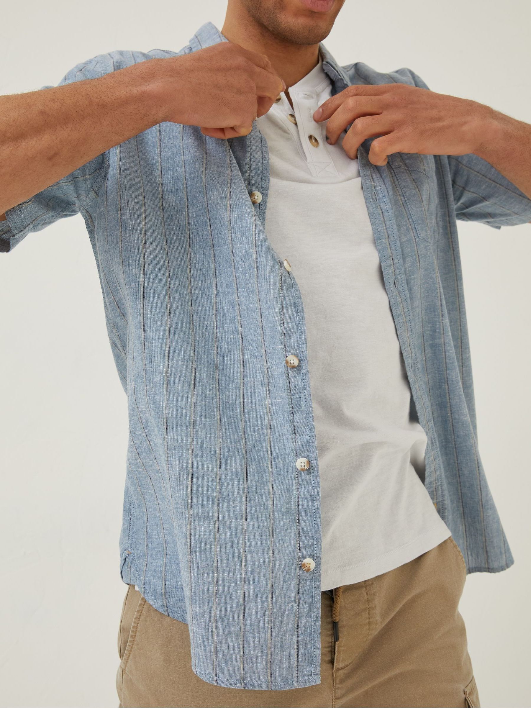 Blue Buriton Striped Shirt - Image 3 of 5