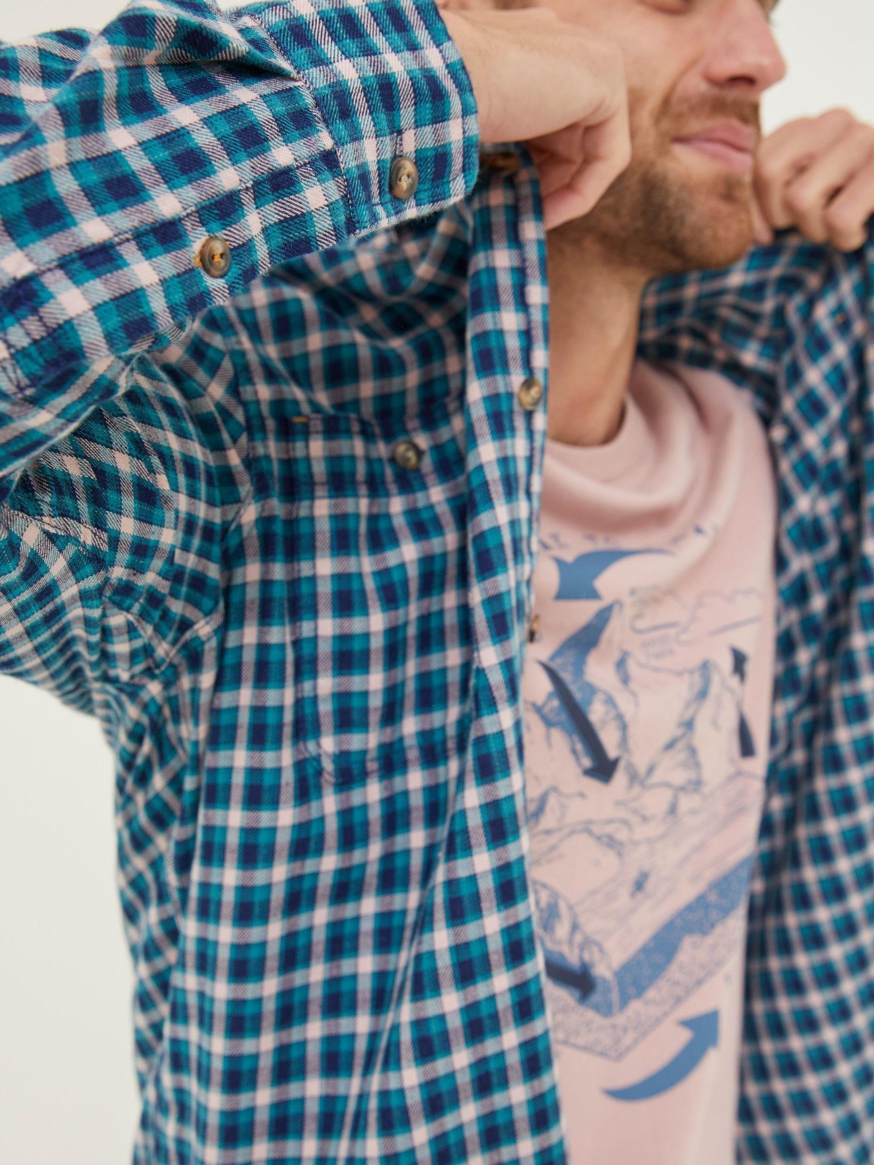 Blue Wently Check Shirt - Image 5 of 5