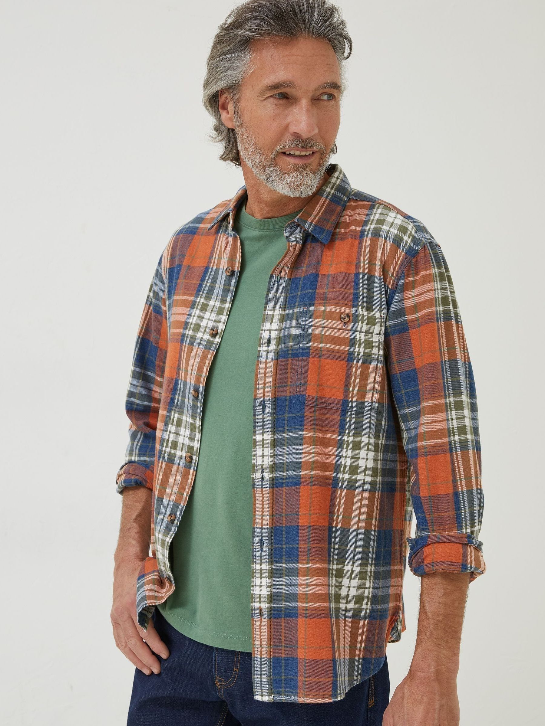 Orange Wadhurst Check Shirt - Image 1 of 5