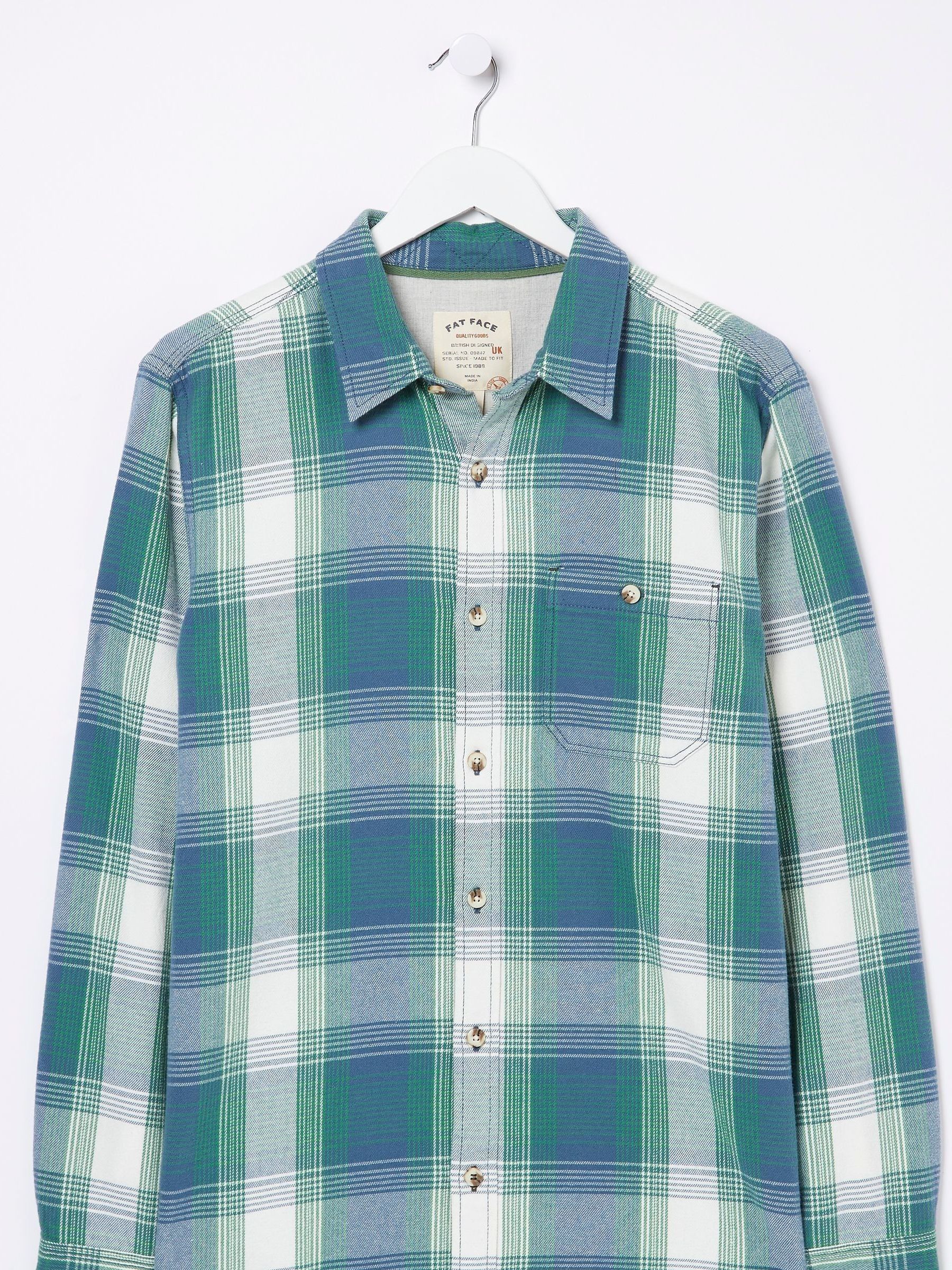 Blue Check Shirt - Image 5 of 5 Blue Check Shirt - Image 5 of 5