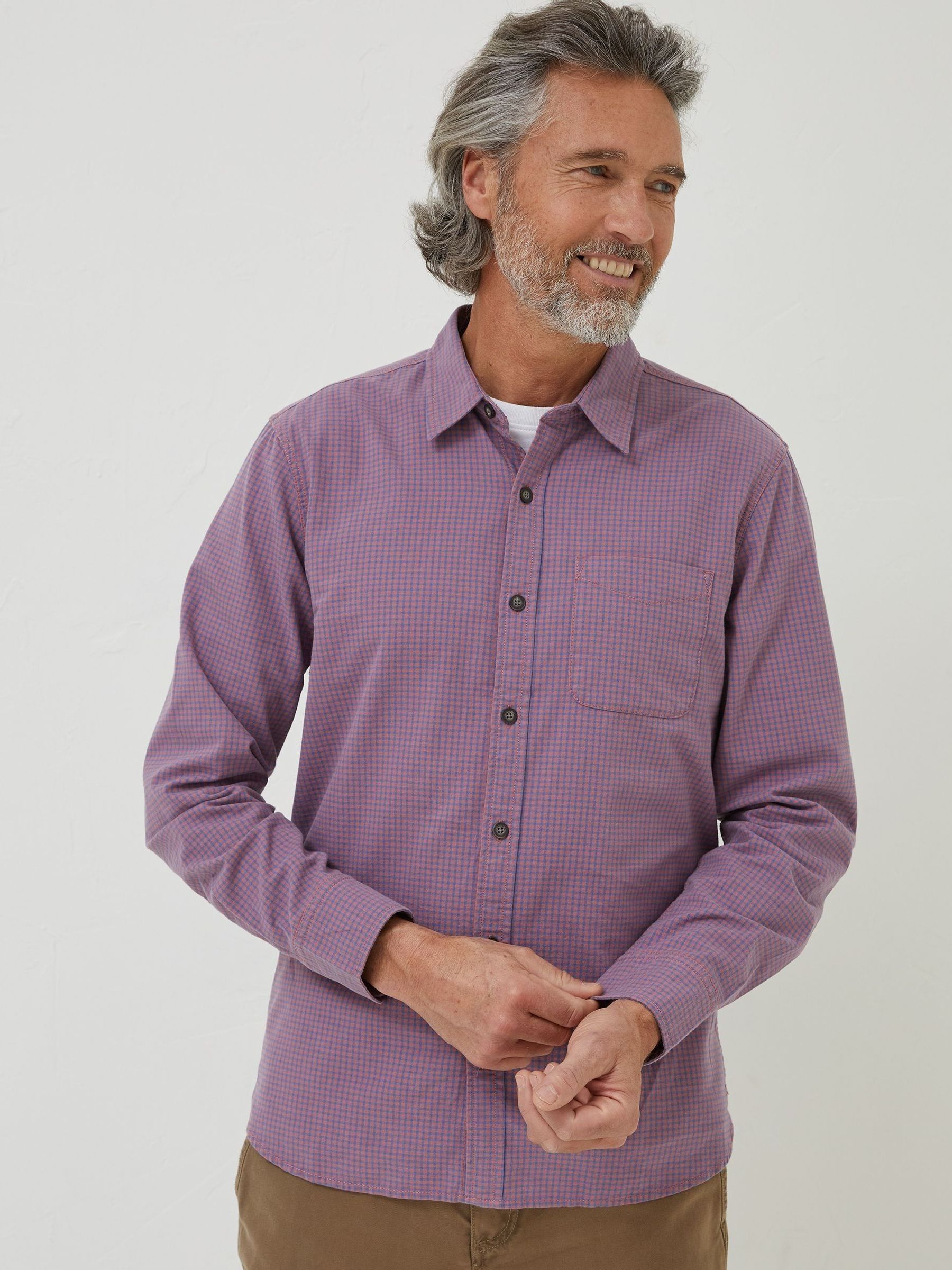Pink Gower Gingham Shirt - Image 1 of 5 Pink Gower Gingham Shirt - Image 1 of 5
