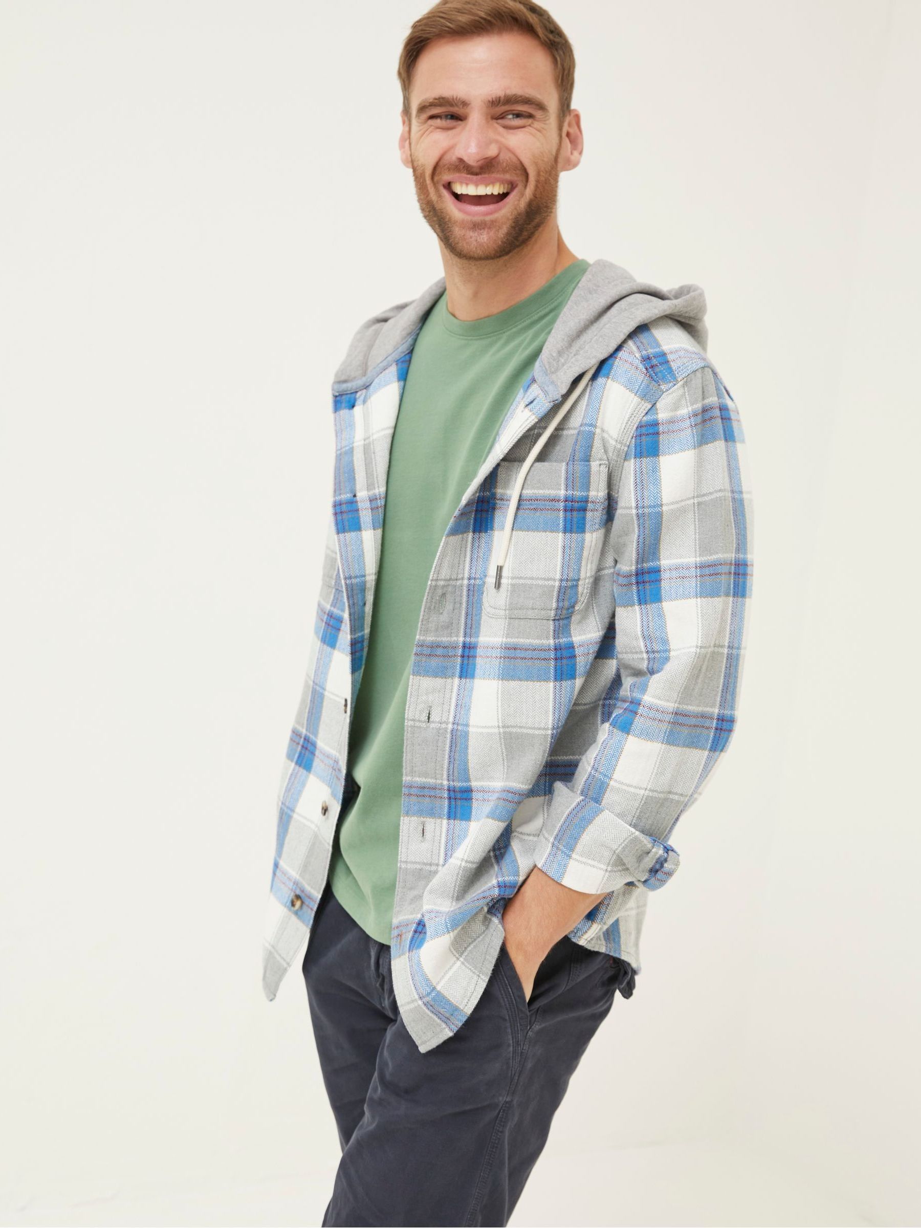 Grey Check Overshirt FatFace