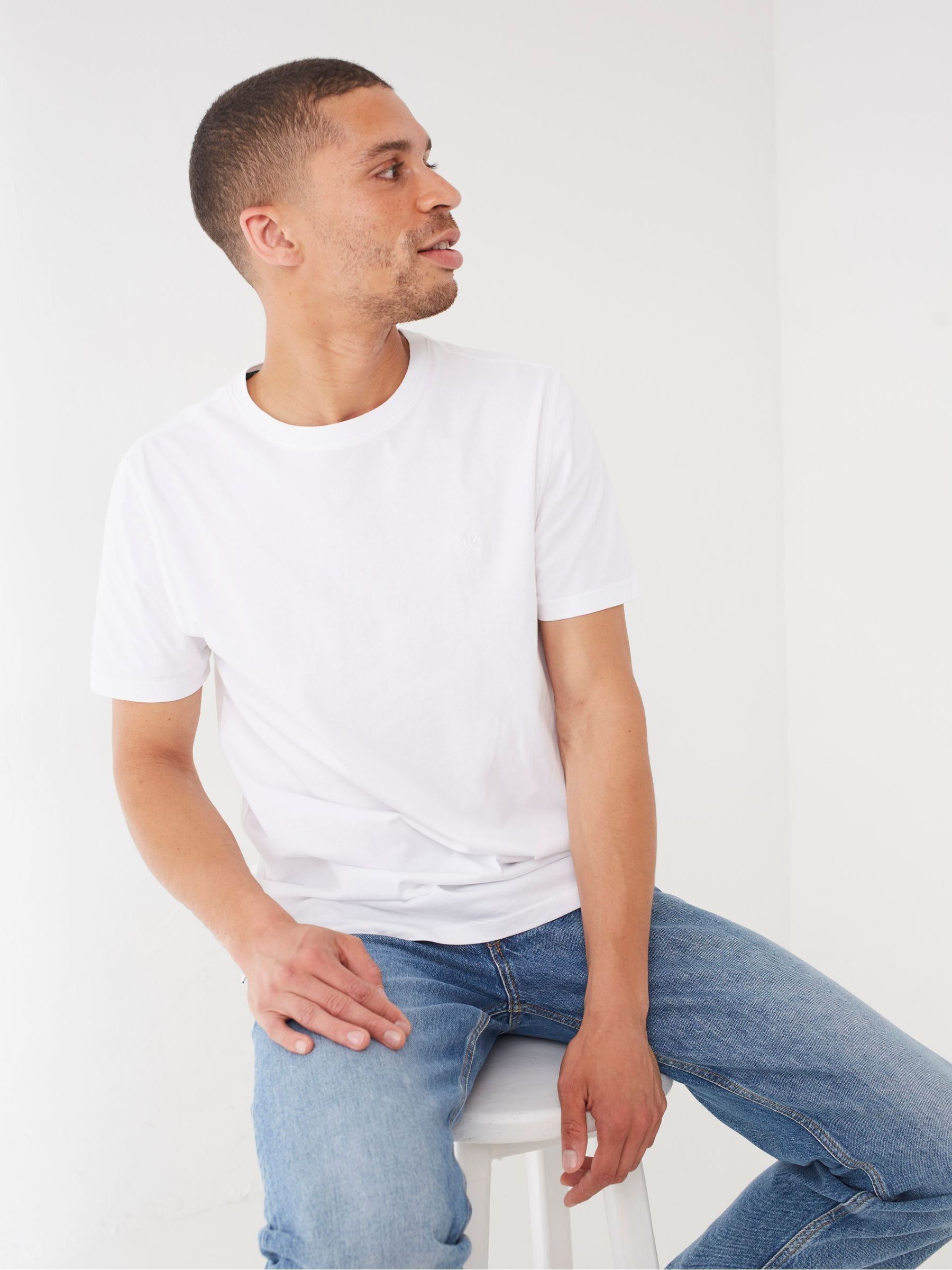 Lulworth White Crew T-Shirt - Image 1 of 5