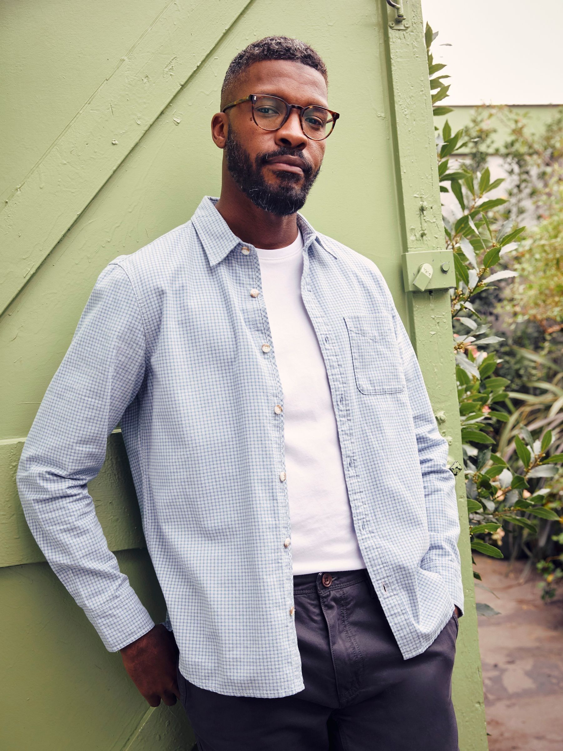 Blue Gower Gingham Shirt - Image 1 of 6