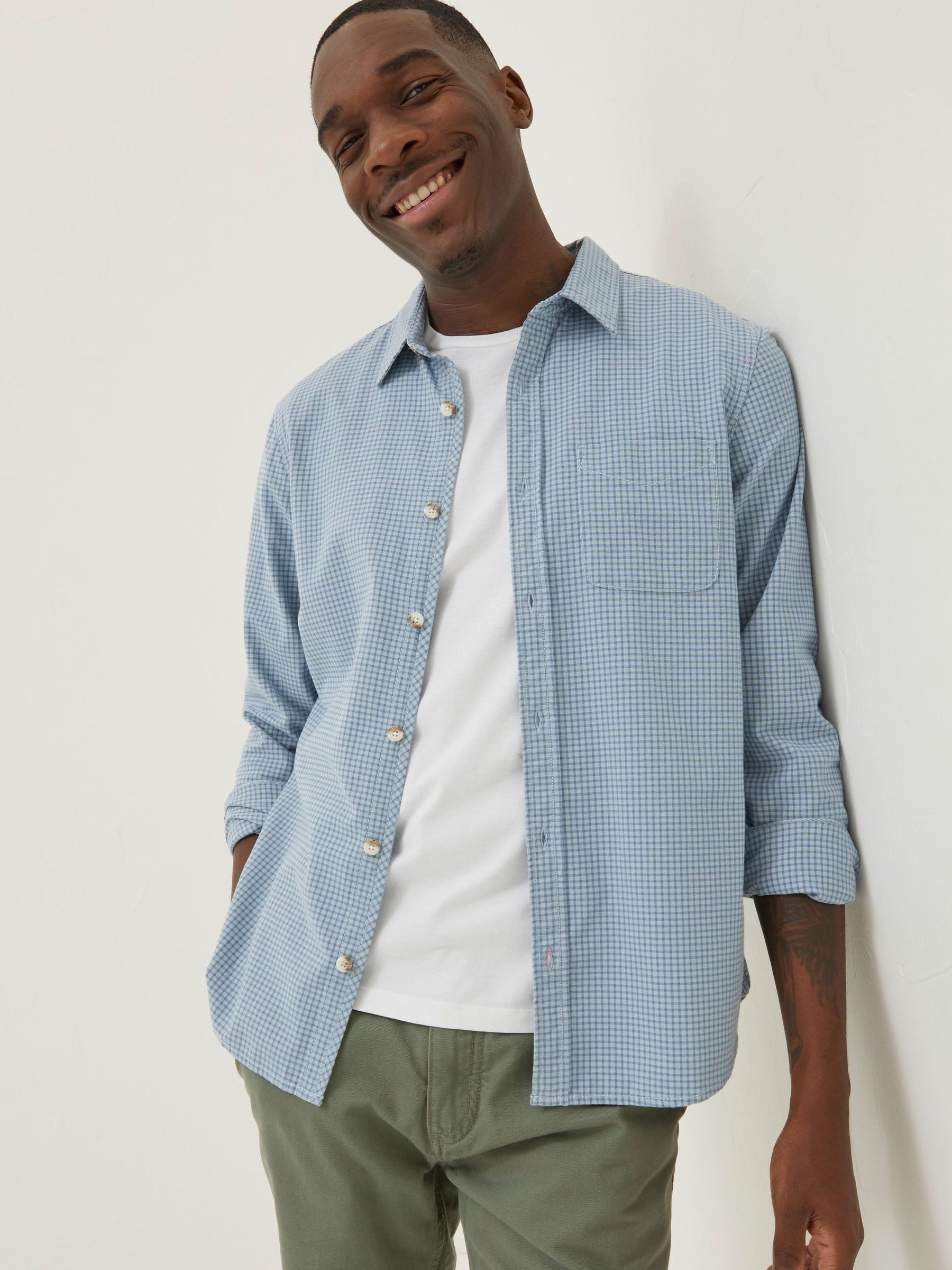 Blue Gower Gingham Shirt - Image 4 of 6