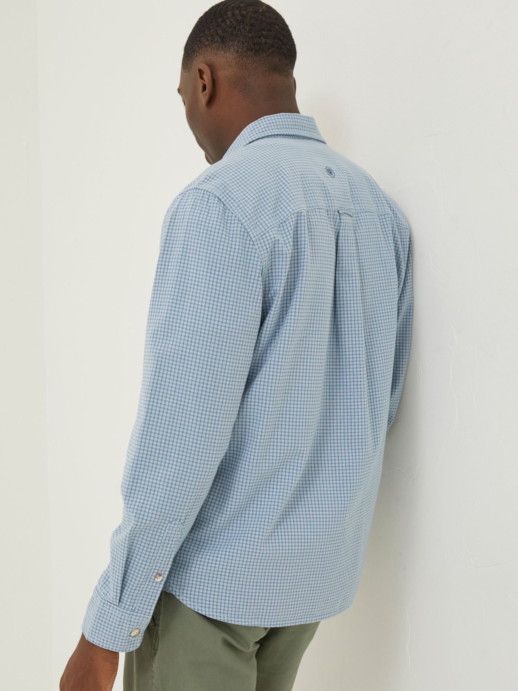 Blue Gower Gingham Shirt - Image 5 of 6