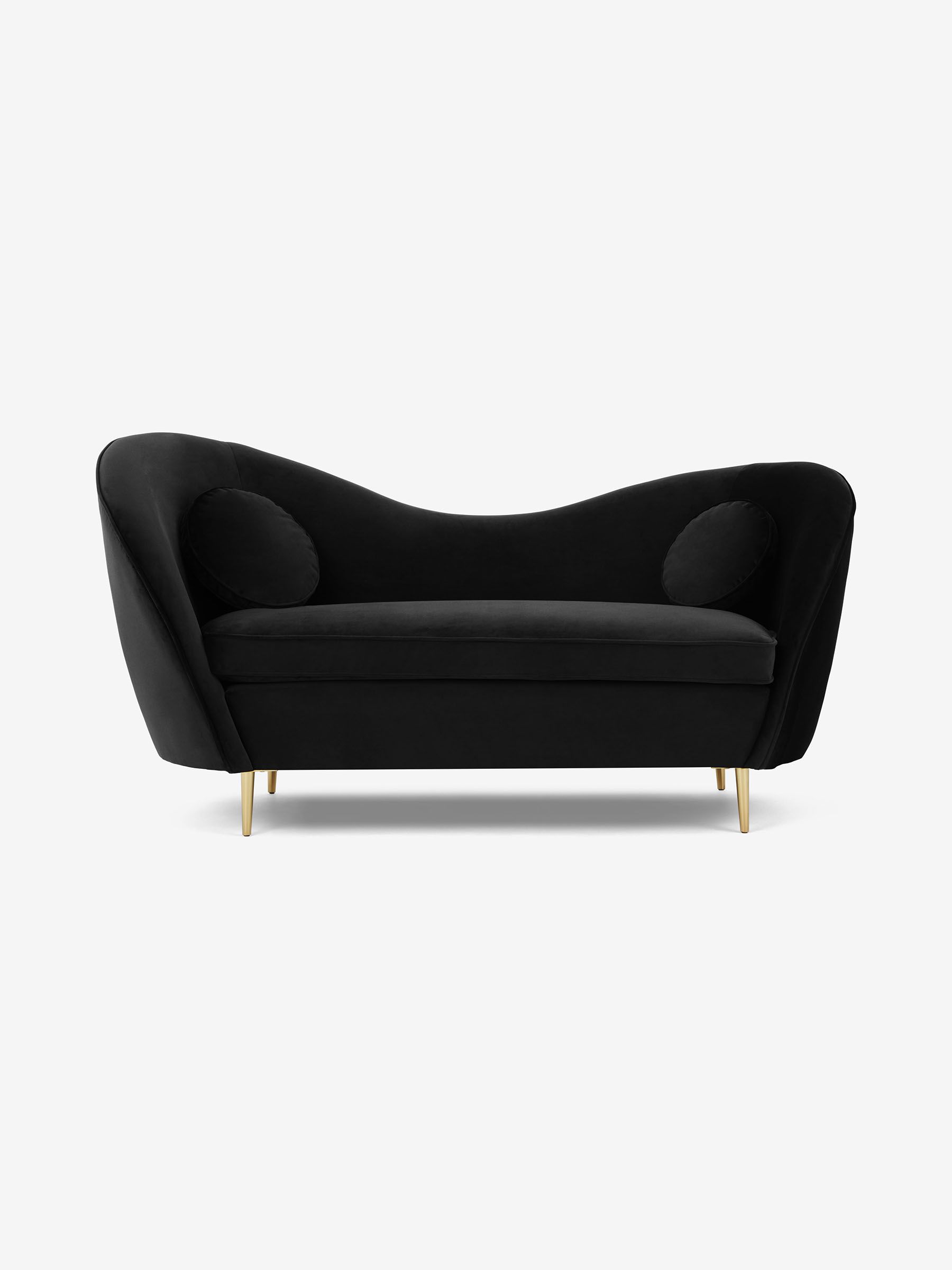 Kooper 2 Seater Sofa in Modern Velvet Charcoal Grey - Image 3 of 8