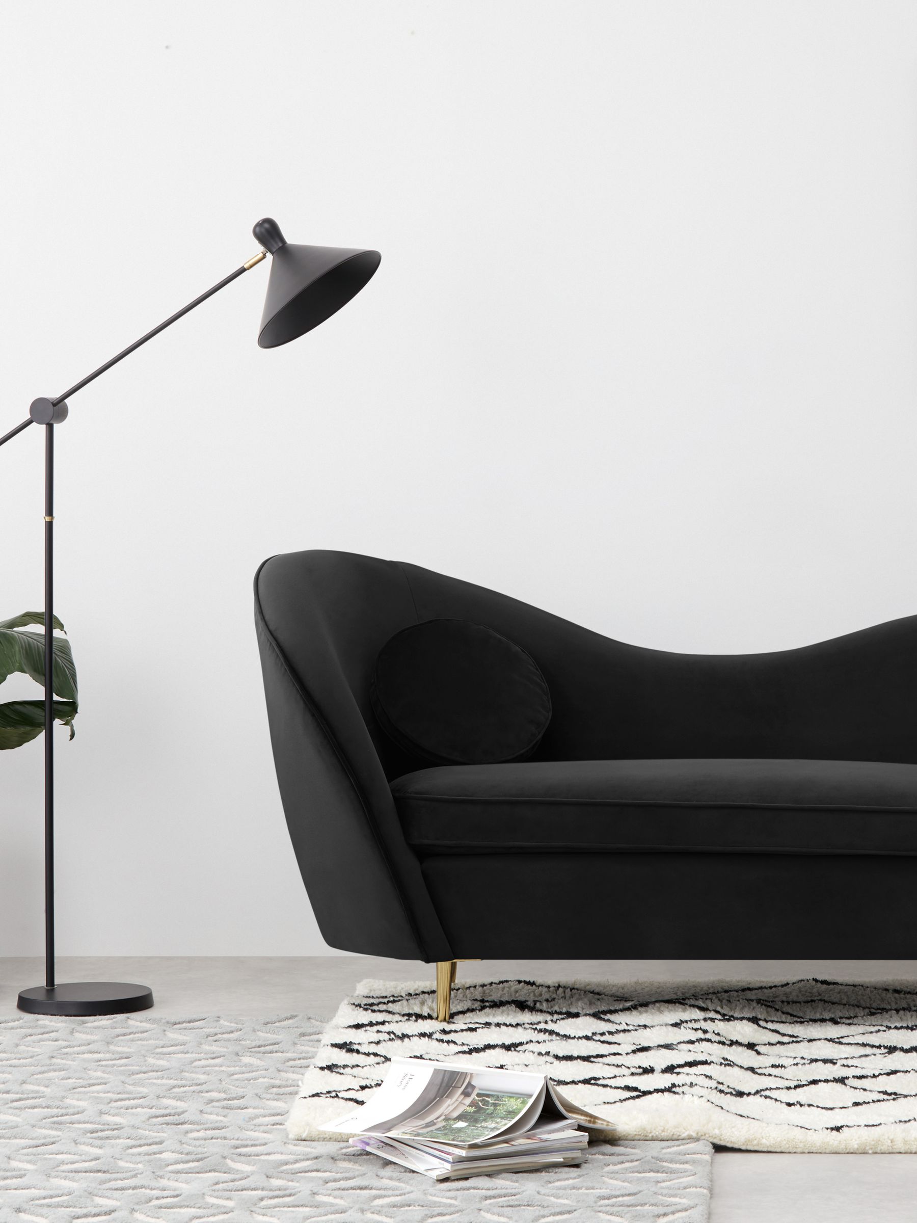 Kooper 2 Seater Sofa in Modern Velvet Charcoal Grey - Image 4 of 8