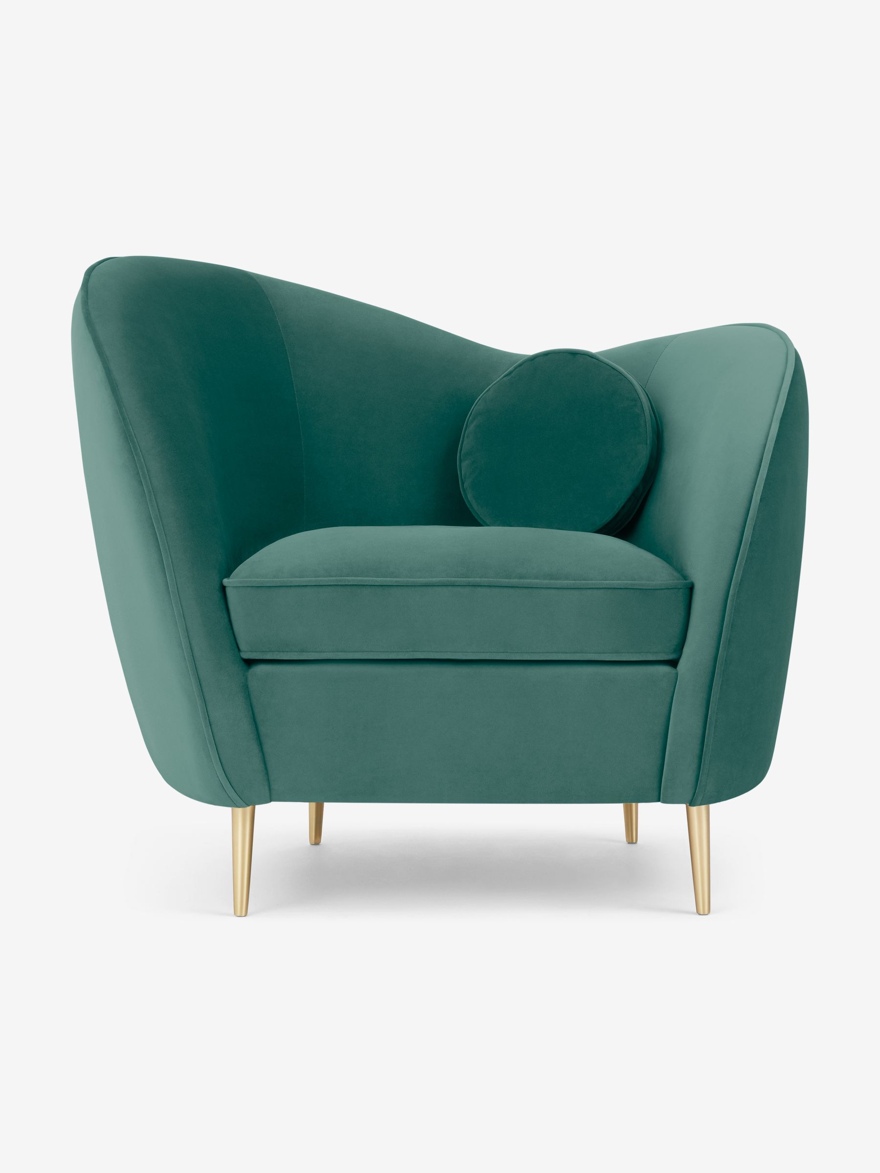 Kooper Accent Chair in Modern Velvet Kingfisher Blue - Image 1 of 5