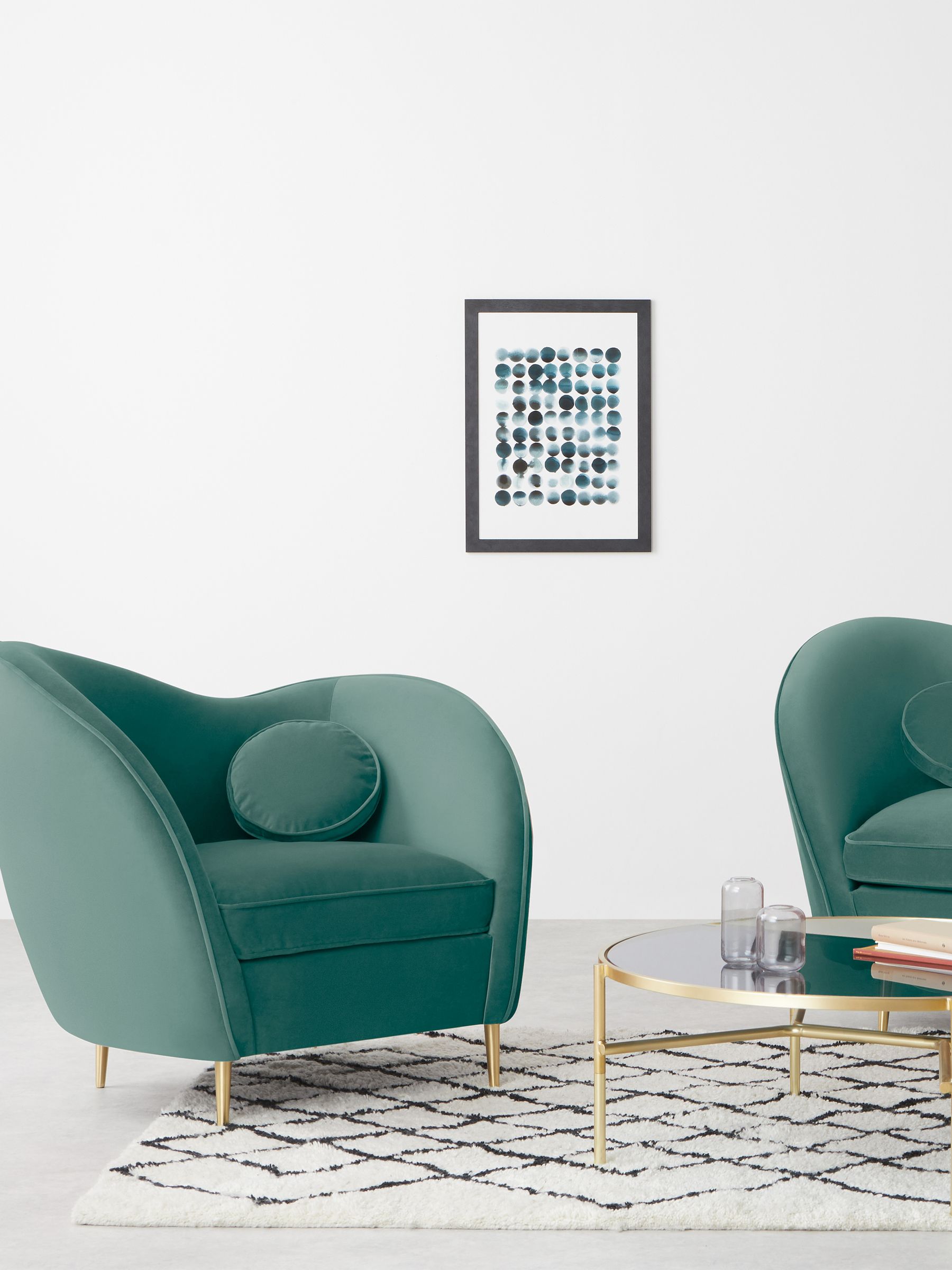 Kooper Accent Chair in Modern Velvet Kingfisher Blue - Image 2 of 5