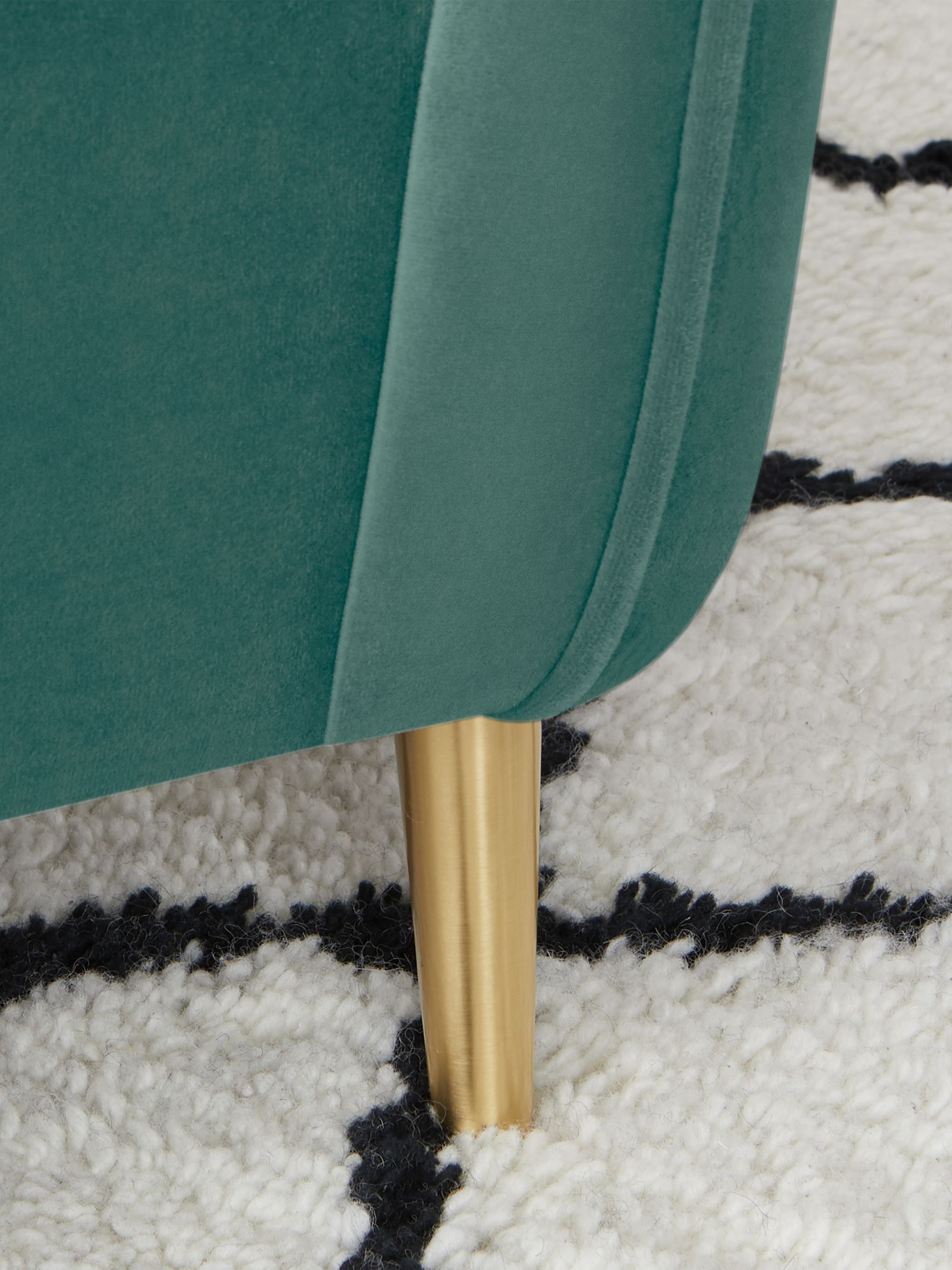 Kooper Accent Chair in Modern Velvet Kingfisher Blue - Image 3 of 5