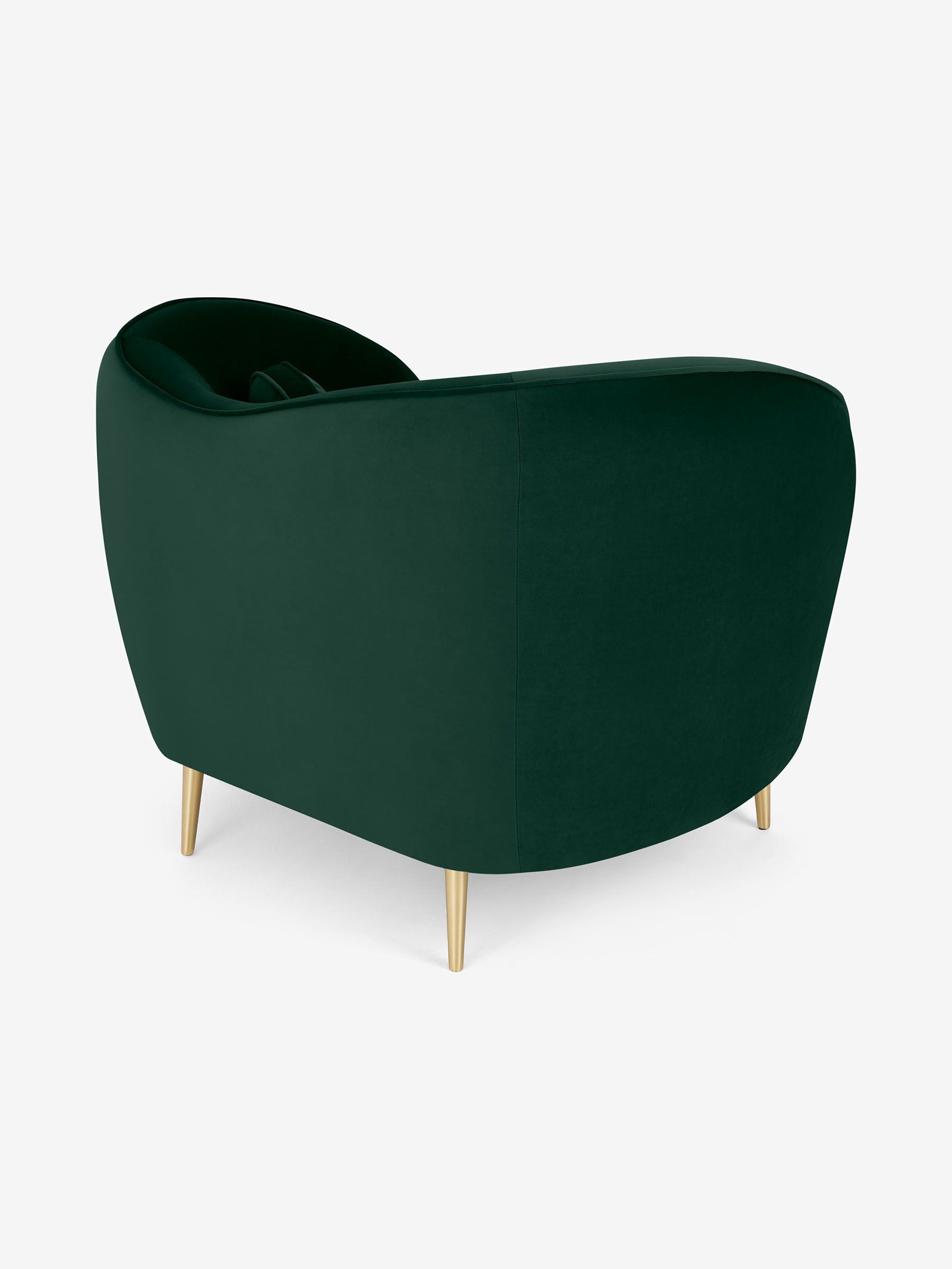 Kooper Accent Chair in Modern Velvet Bottle Green - Image 2 of 3