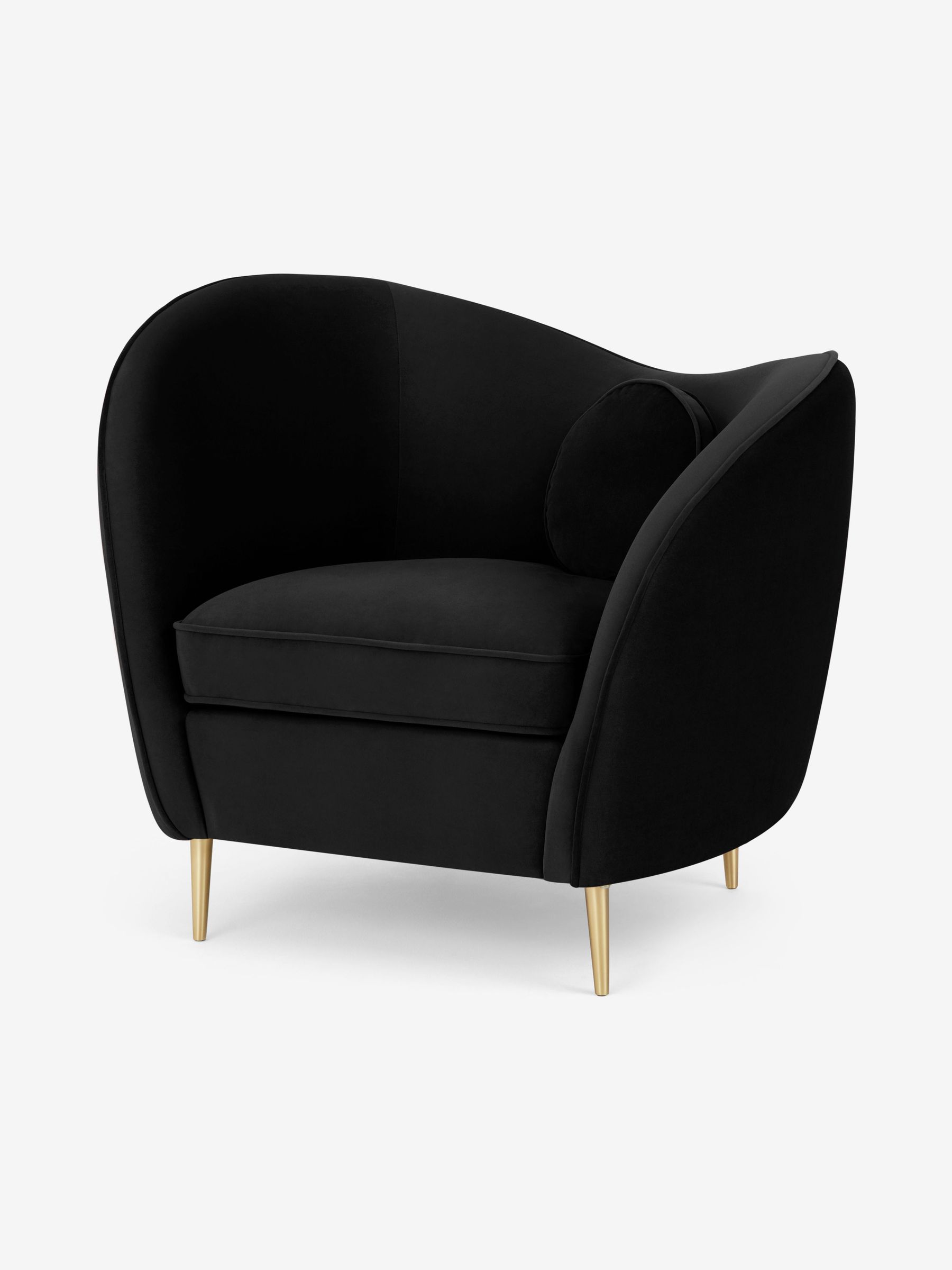 Kooper Accent Chair in Modern Velvet Charcoal Grey - Image 1 of 8