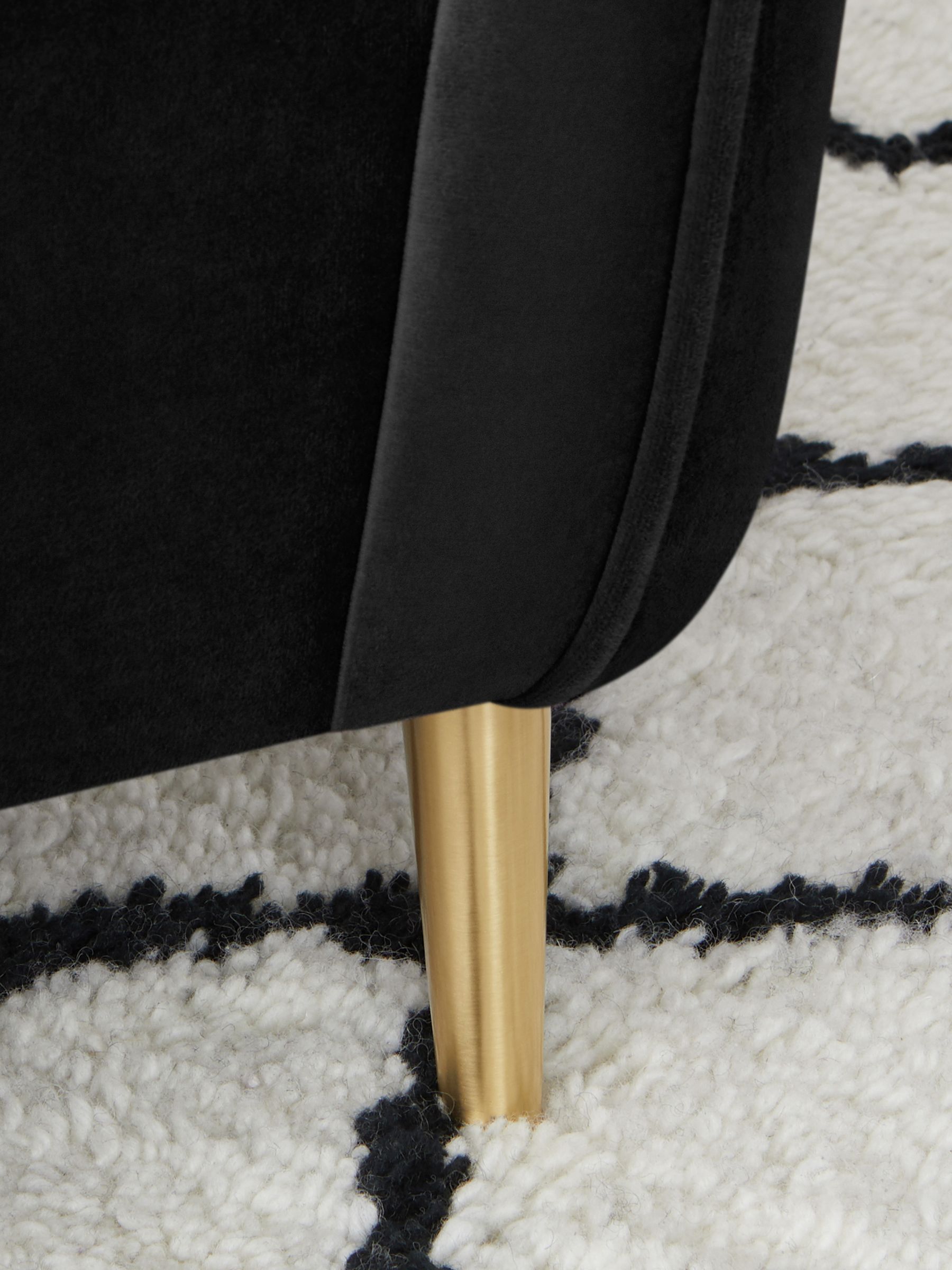 Kooper Accent Chair in Modern Velvet Charcoal Grey - Image 3 of 8
