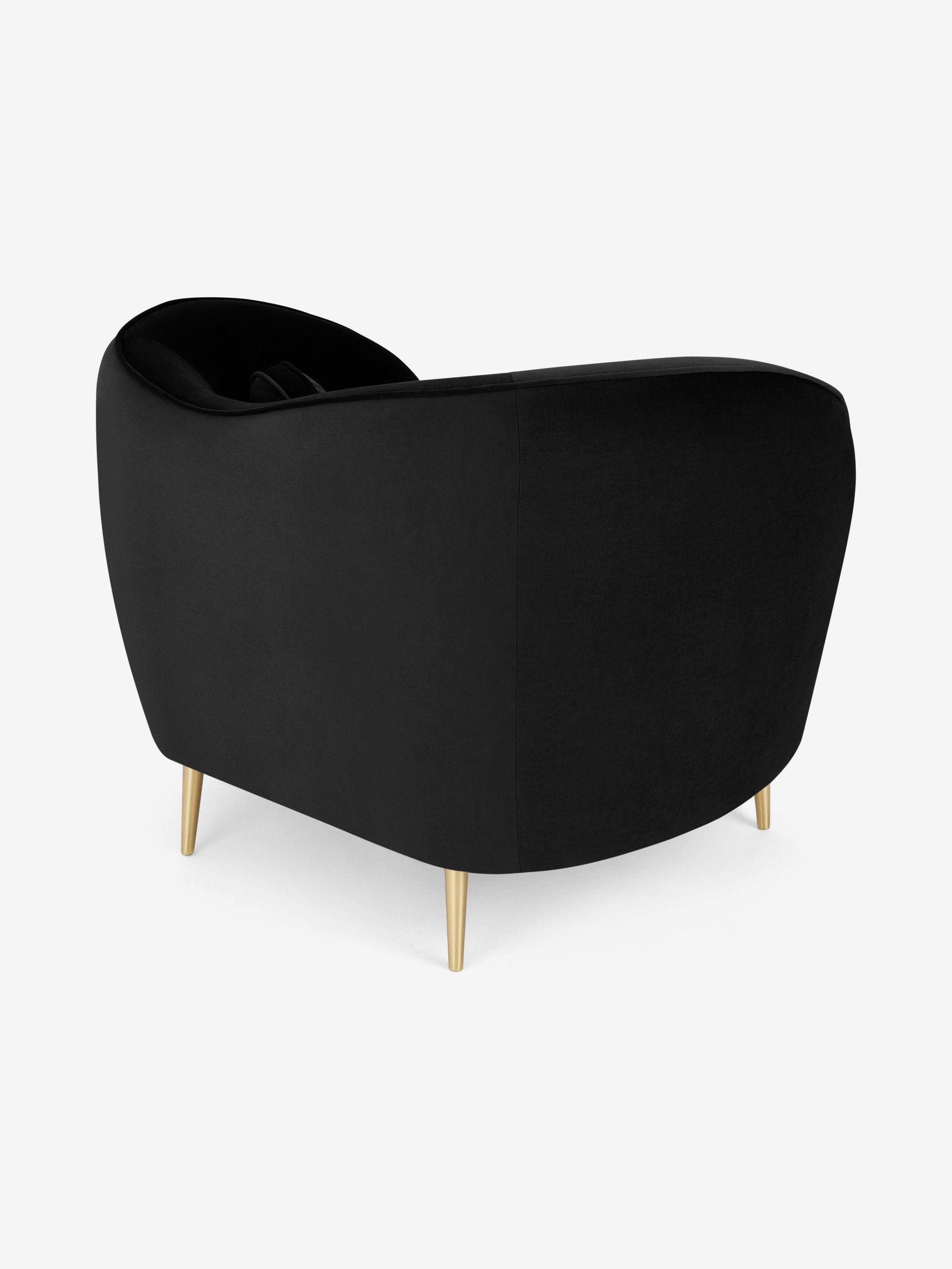 Kooper Accent Chair in Modern Velvet Charcoal Grey - Image 4 of 8