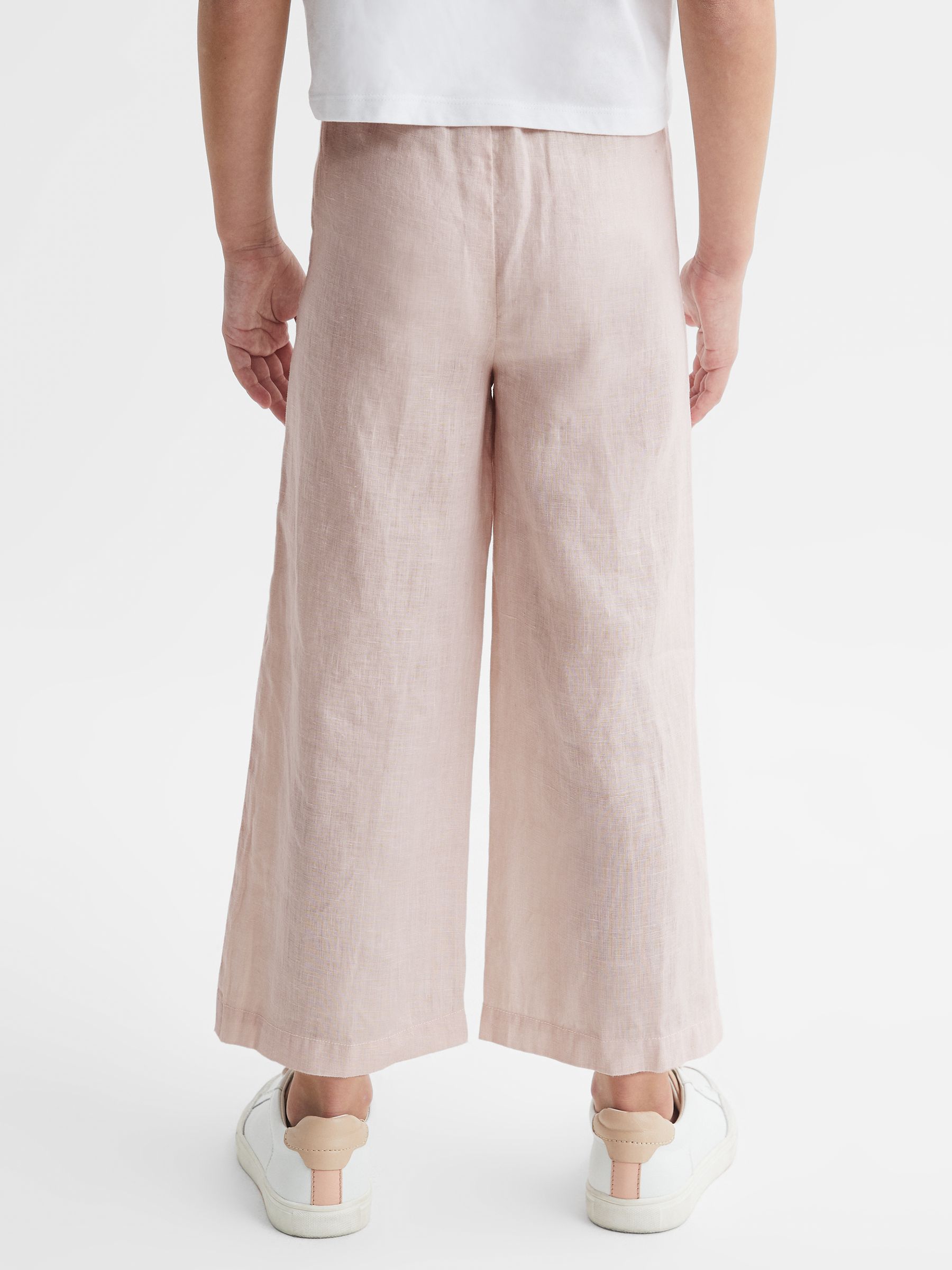 Senior Linen Drawstring Trousers in Soft Pink - Image 5 of 6