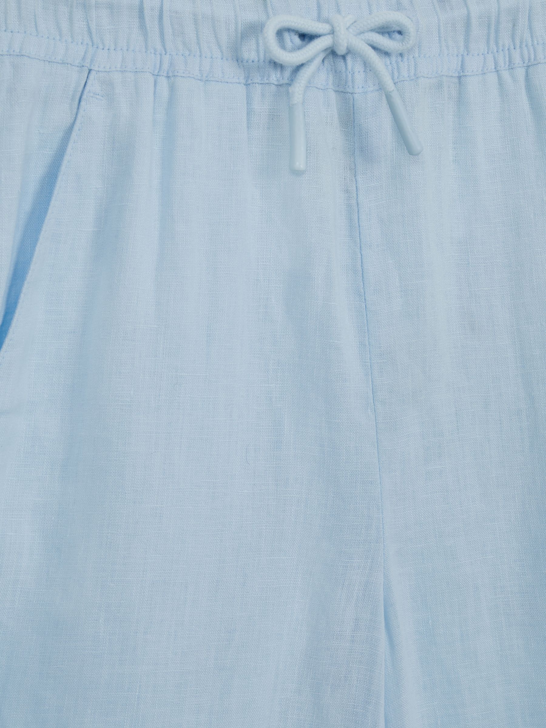Senior Linen Drawstring Trousers in Ice Blue - Image 6 of 6