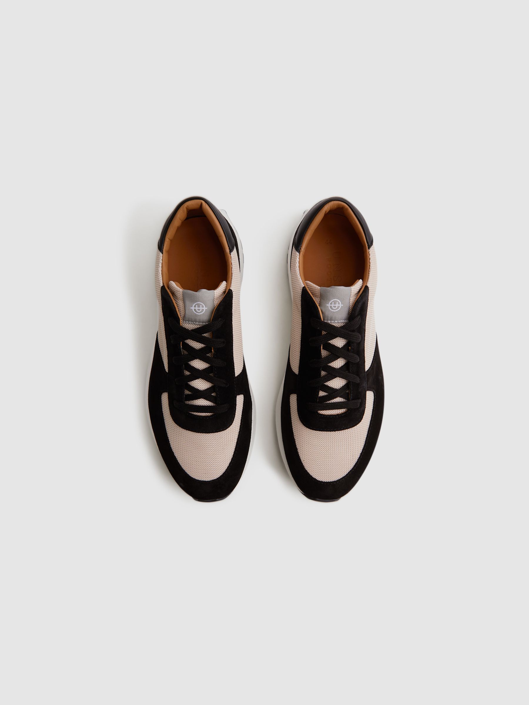 Unseen Trinity Tech Trainers in Black/White - Image 4 of 9