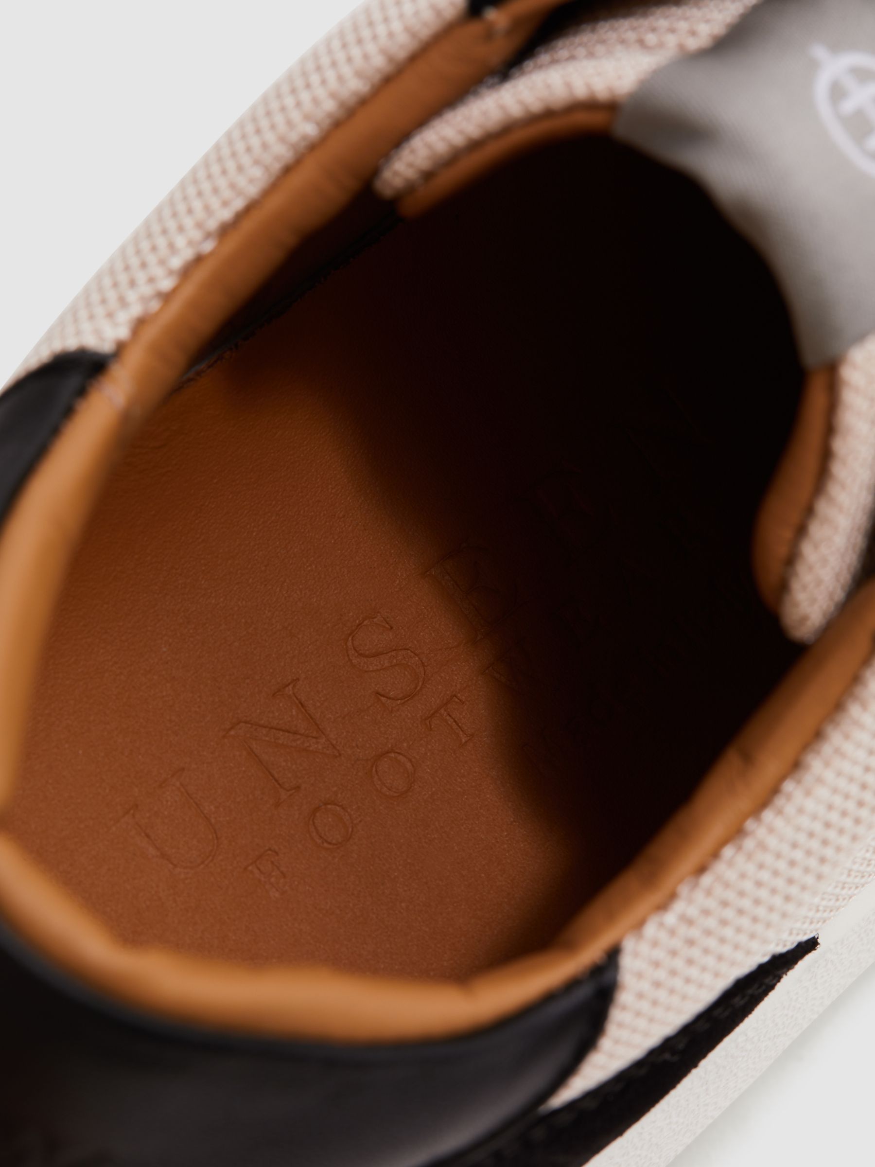 Unseen Trinity Tech Trainers in Black/White - Image 7 of 9