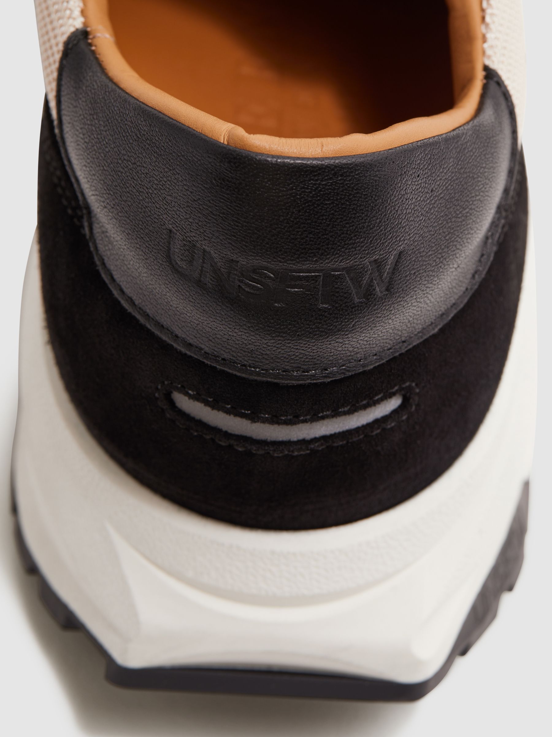 Unseen Trinity Tech Trainers in Black/White - Image 9 of 9
