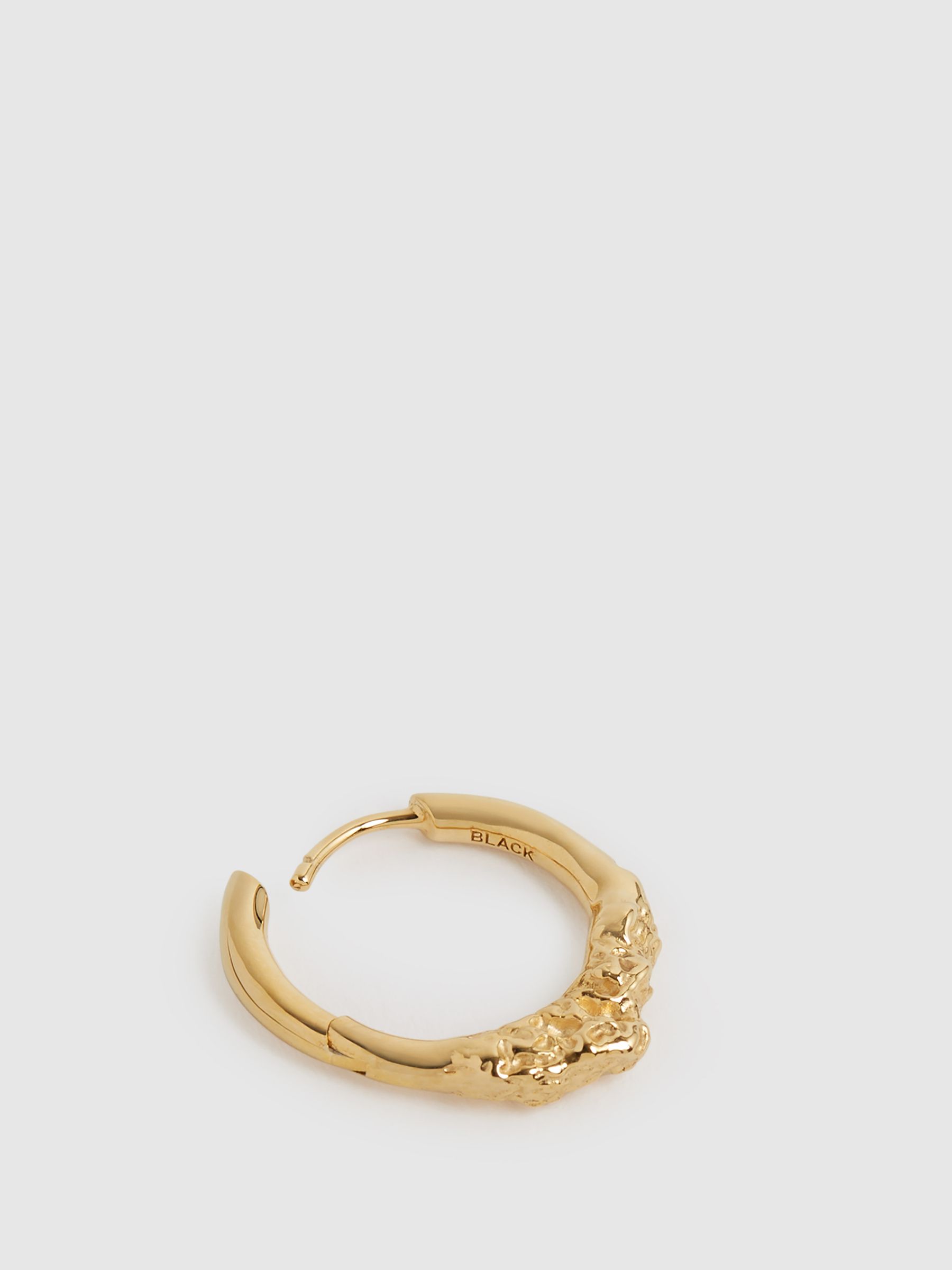 Maria Black Huggie Earring in Gold - Image 3 of 8
