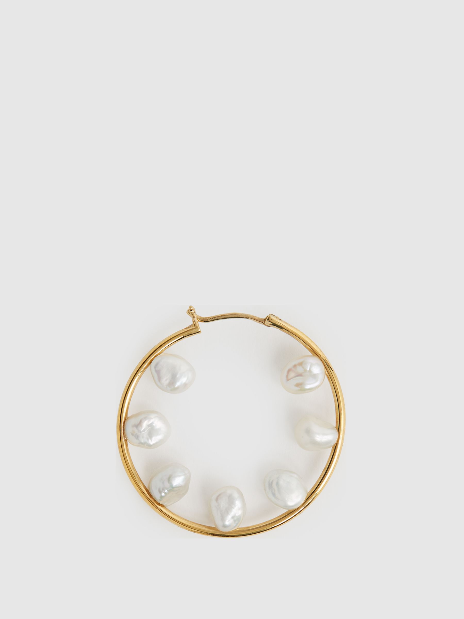 Maria Black Hoop Earring in Gold - Image 1 of 5