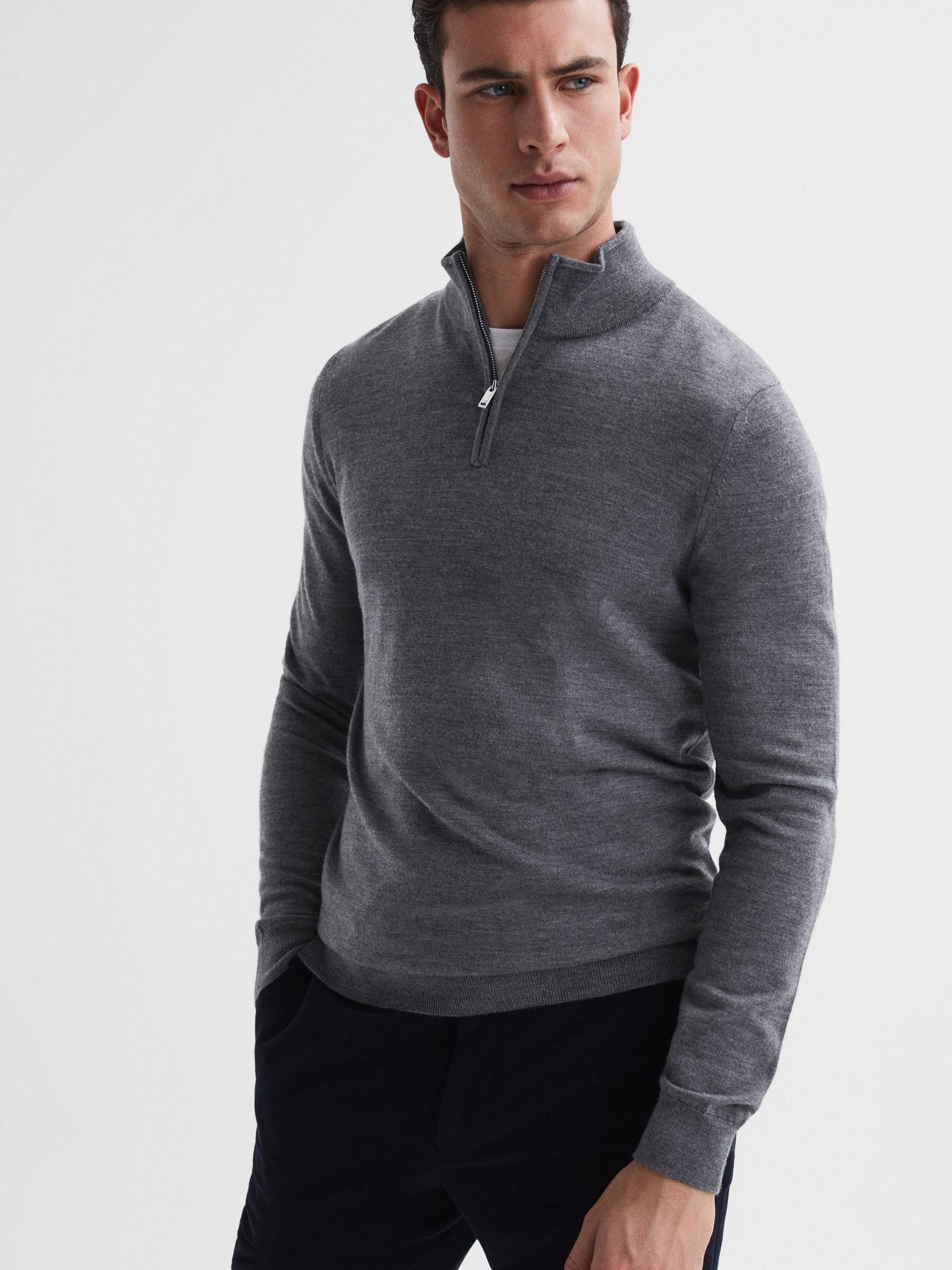 Merino Wool Zip-Neck Jumpers 2 Pack in Multi - Image 2 of 5 Merino Wool Zip-Neck Jumpers 2 Pack in Multi - Image 2 of 5