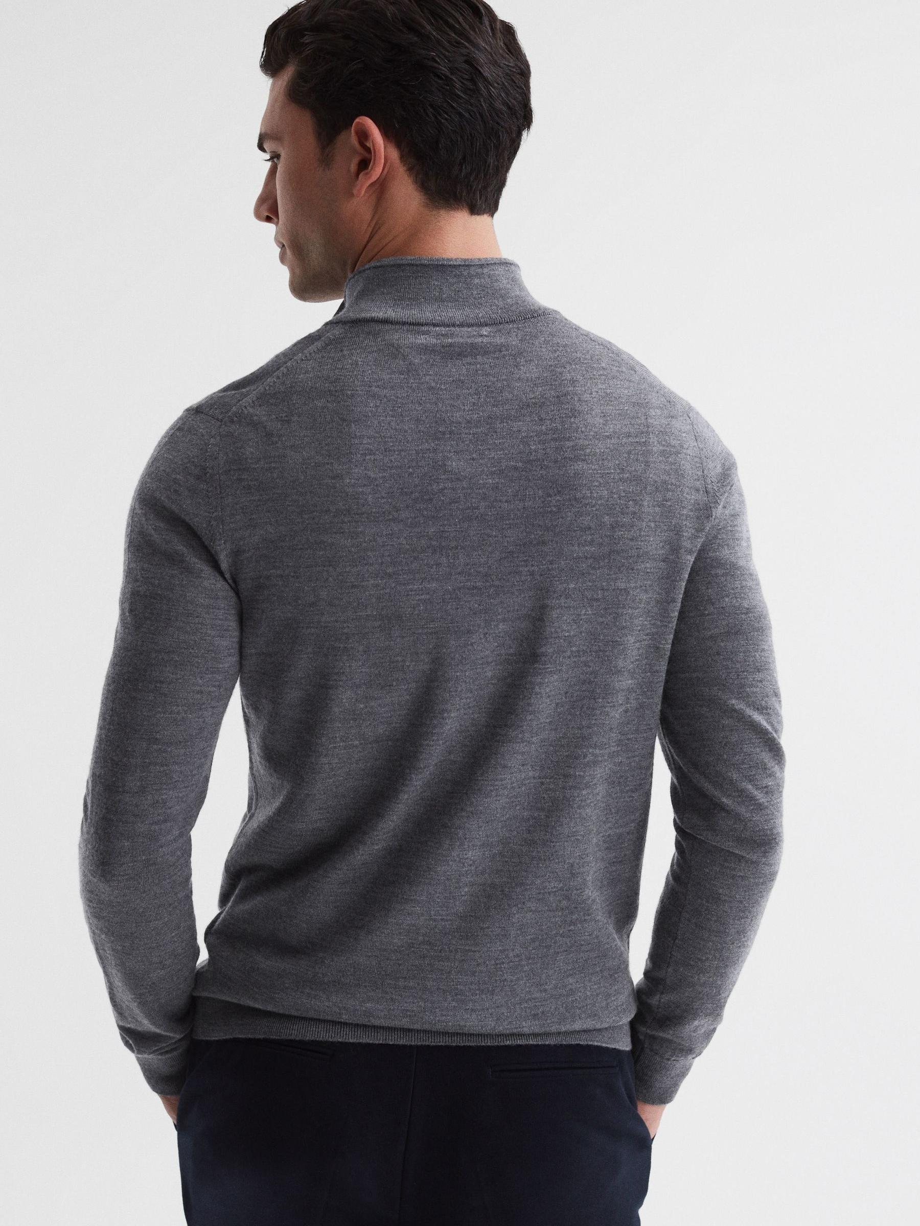 Merino Wool Zip-Neck Jumpers 2 Pack in Multi - Image 3 of 5