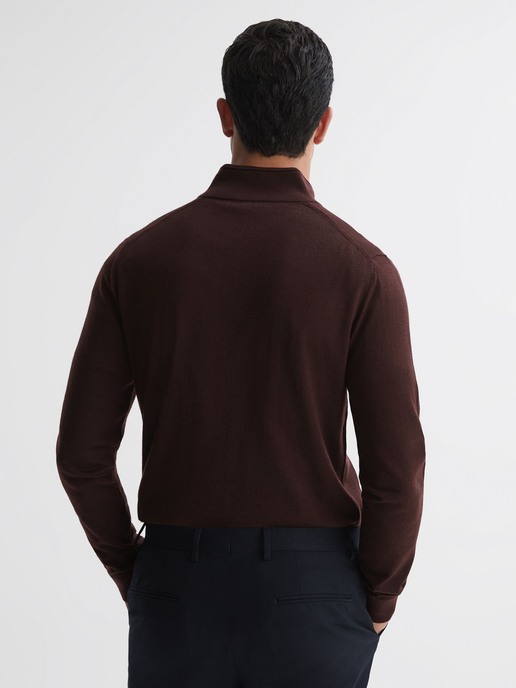 Two Pack Of Merino Wool Zip-Neck Cardigan in Multi - Image 4 of 7