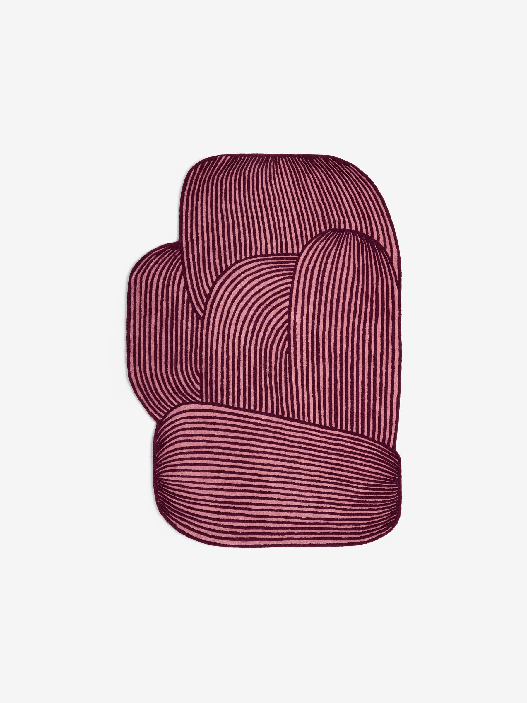 Casey Wool Tufted Rug in Pink - Image 5 of 5 Casey Wool Tufted Rug in Pink - Image 5 of 5