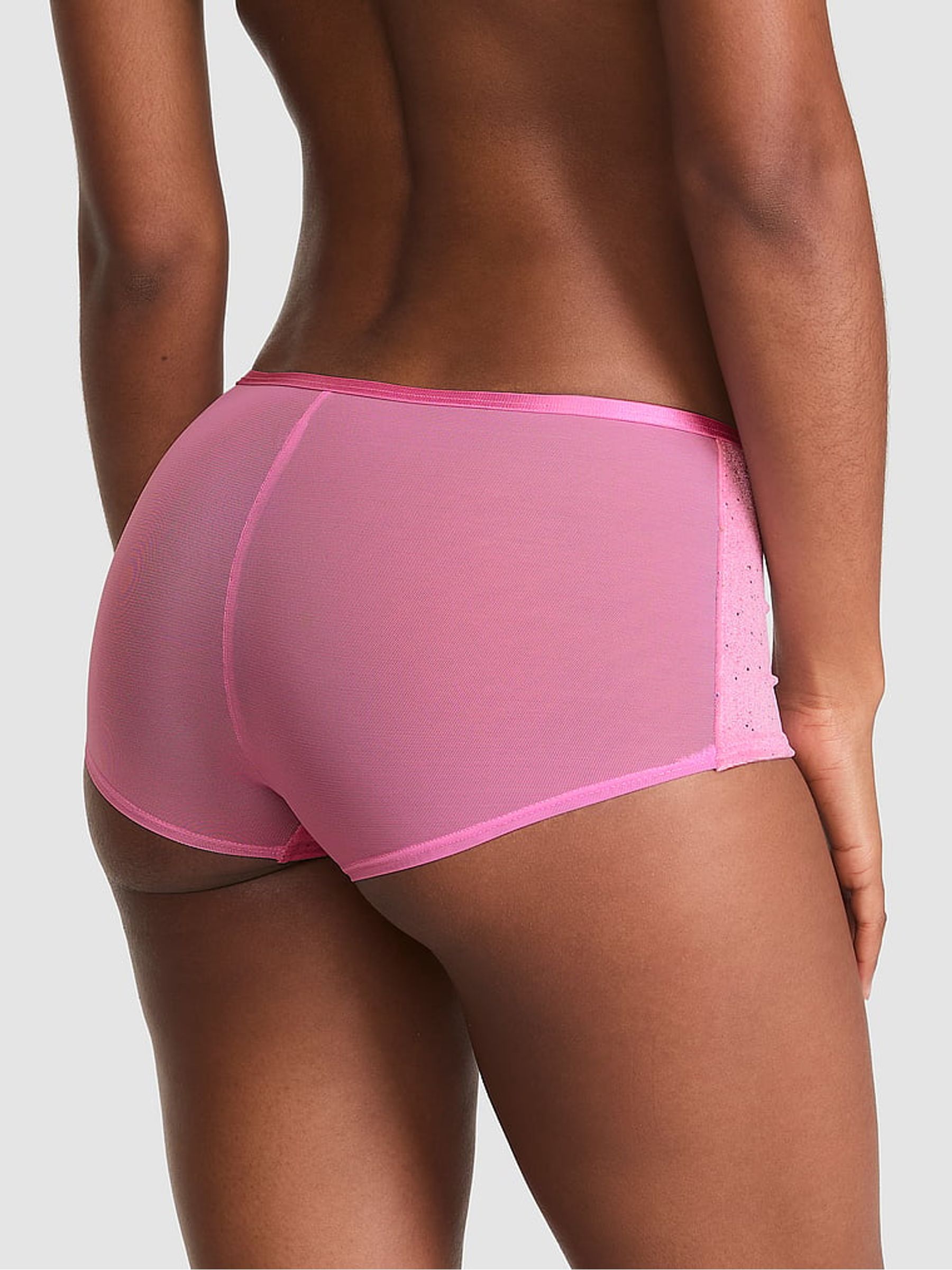 Moonstone Pink Boyshort Confetti Velour Knickers - Image 3 of 3 Moonstone Pink Boyshort Confetti Velour Knickers - Image 3 of 3