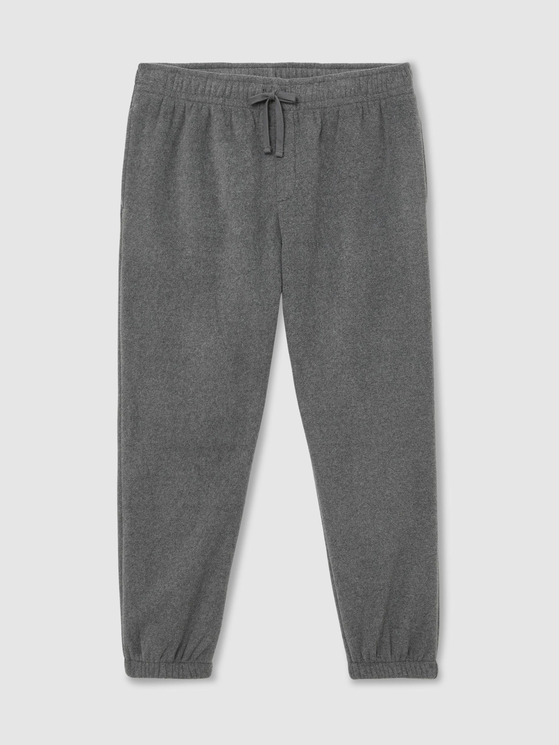 Fleece Relaxed Cuffed Drawstring Joggers in Charcoal Grey - Image 2 of 6 Fleece Relaxed Cuffed Drawstring Joggers in Charcoal Grey - Image 2 of 6