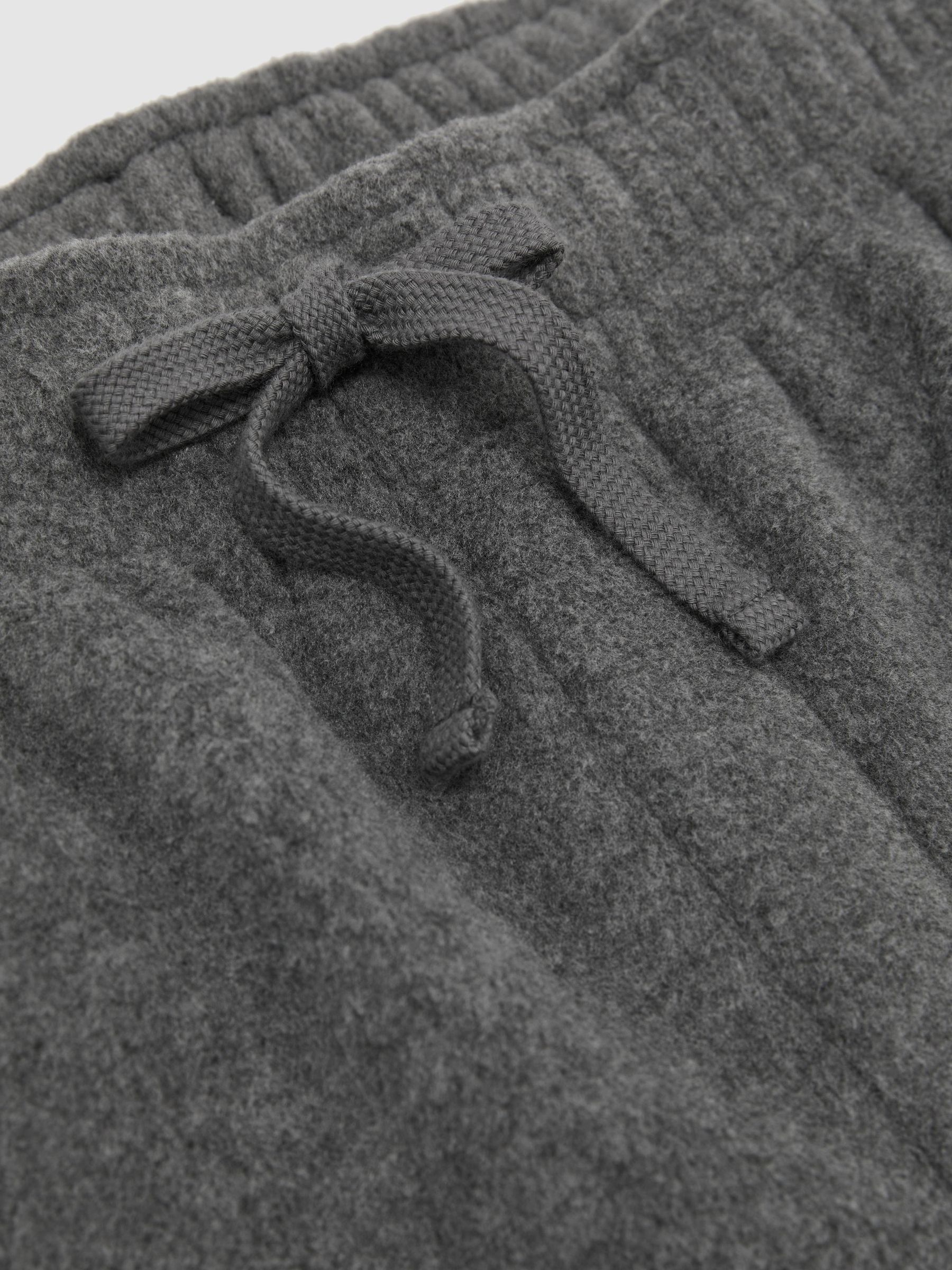 Fleece Relaxed Cuffed Drawstring Joggers in Charcoal Grey - Image 6 of 6