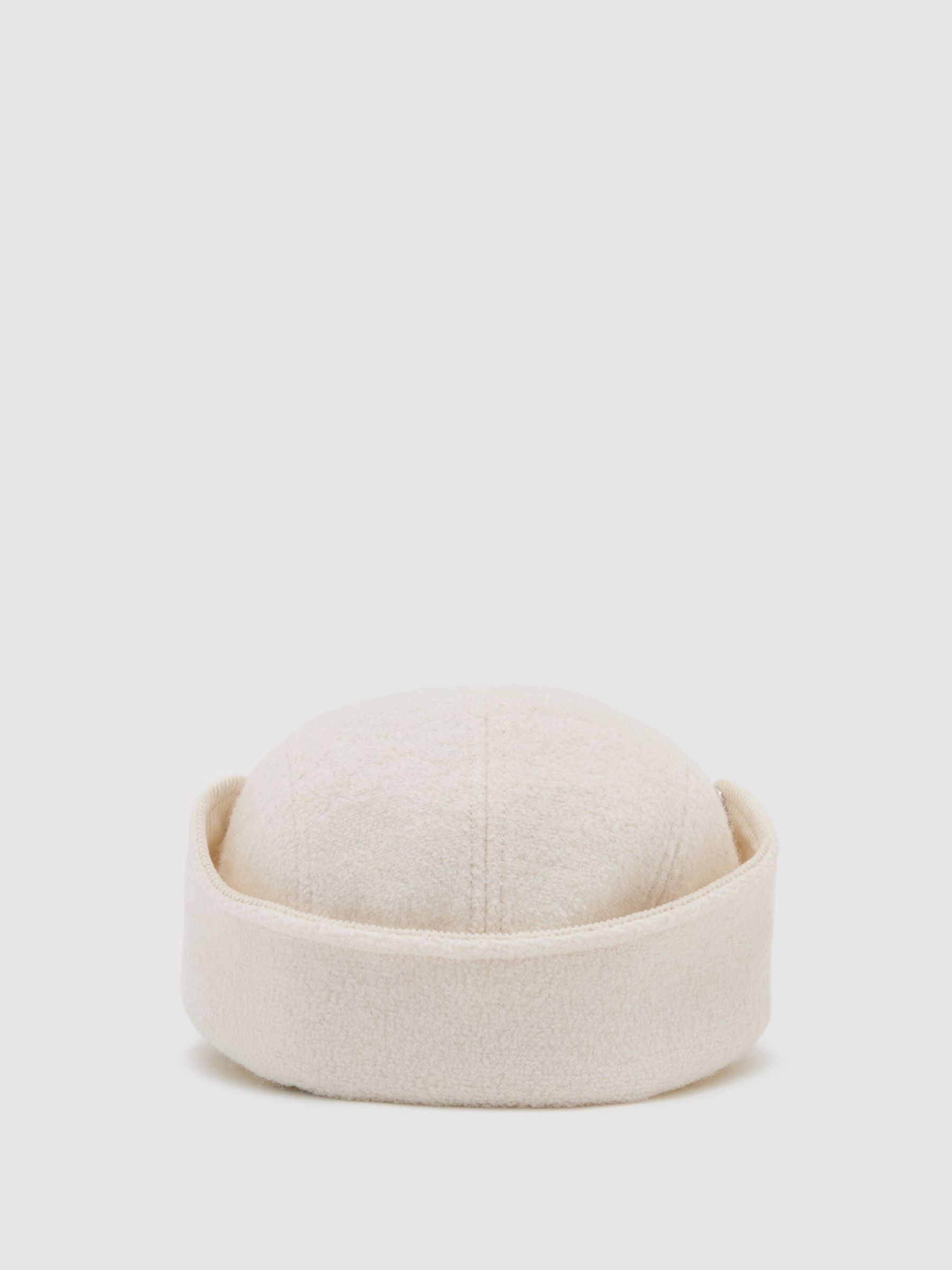 Monogram Bouclé Corduroy Trapper Hat in White - Image 5 de 6