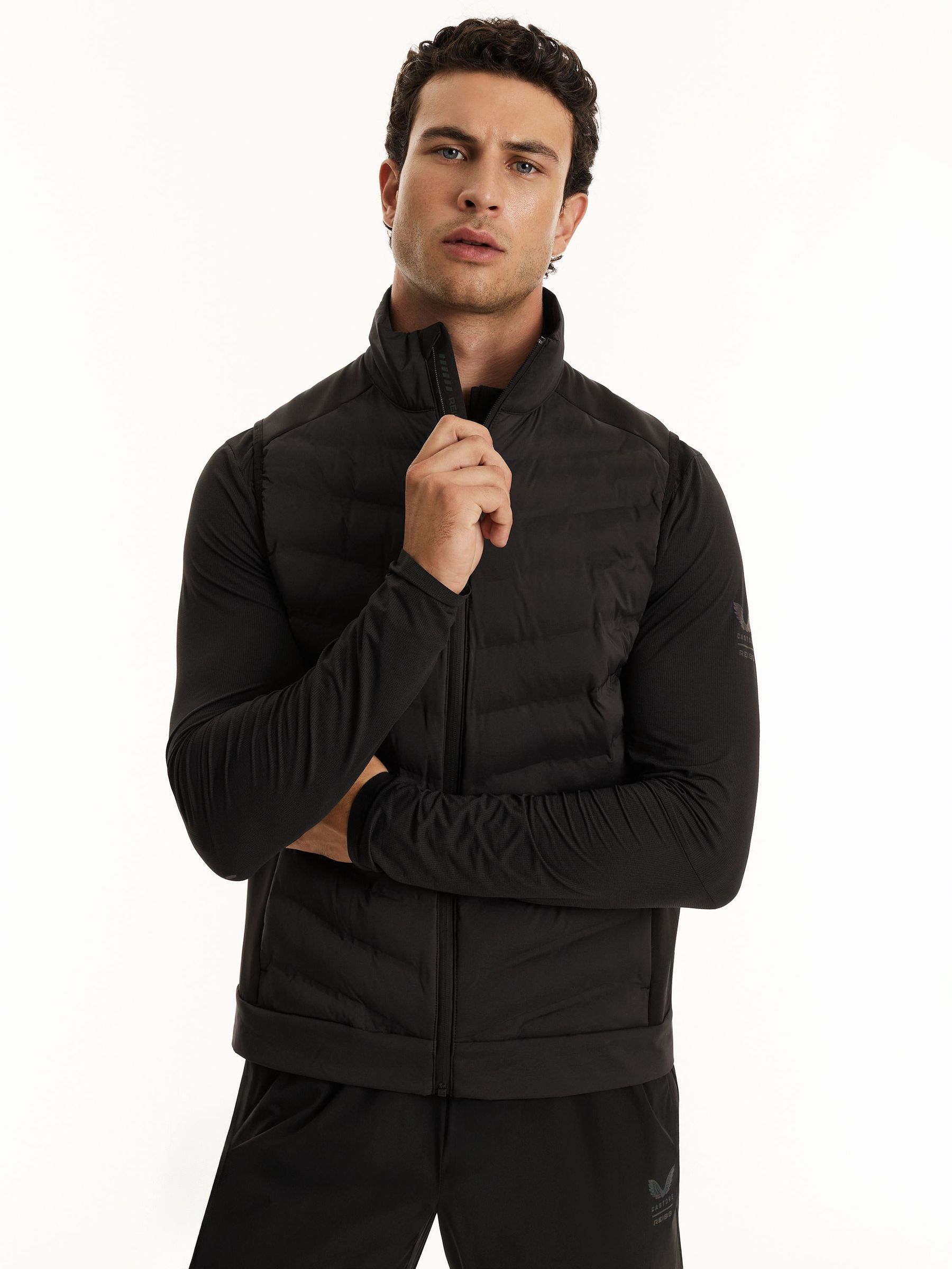 Reiss | Castore Gilet matelassé hybride noir - Image 3 de 11