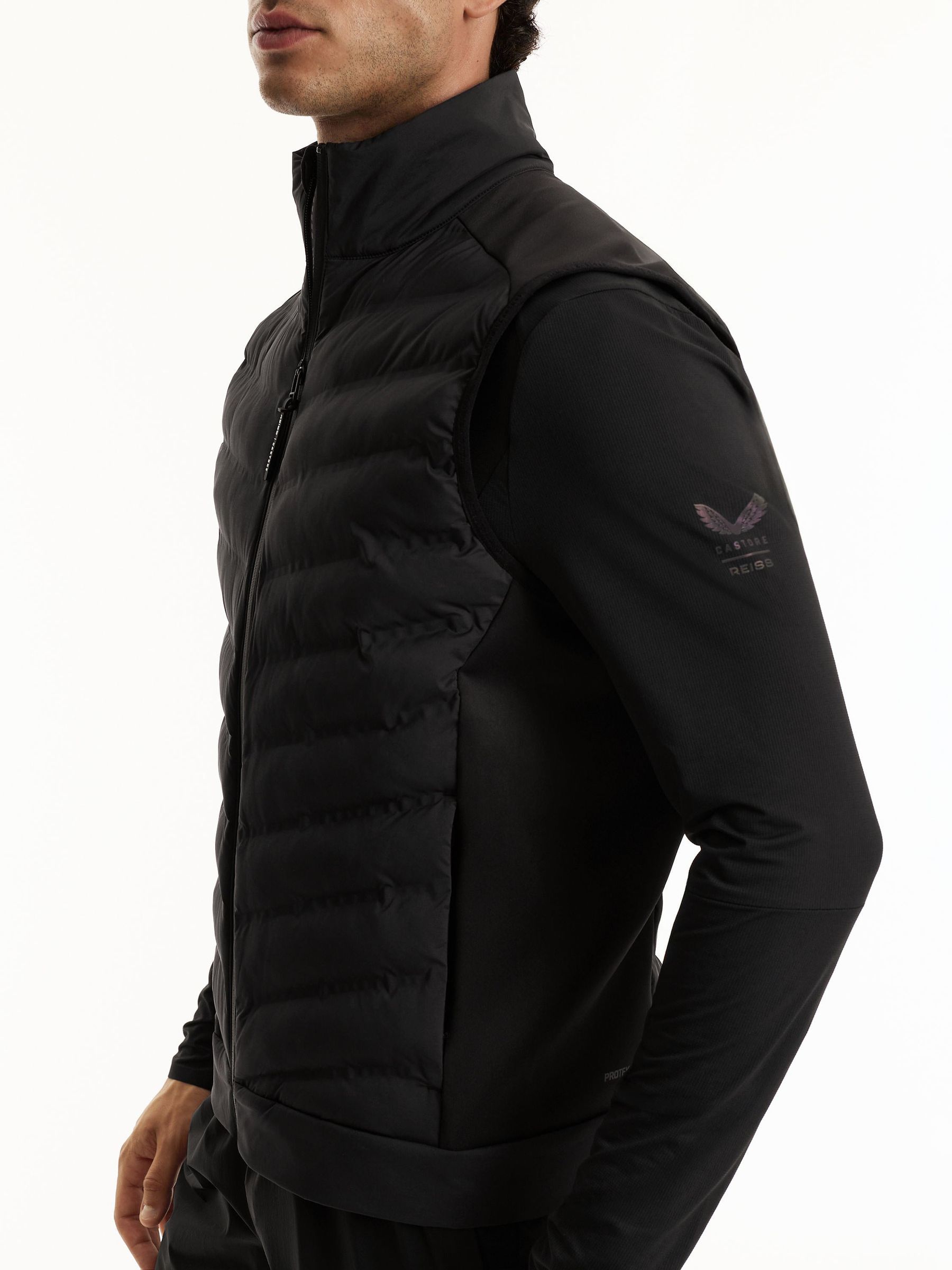Reiss | Castore Gilet matelassé hybride noir - Image 4 de 11